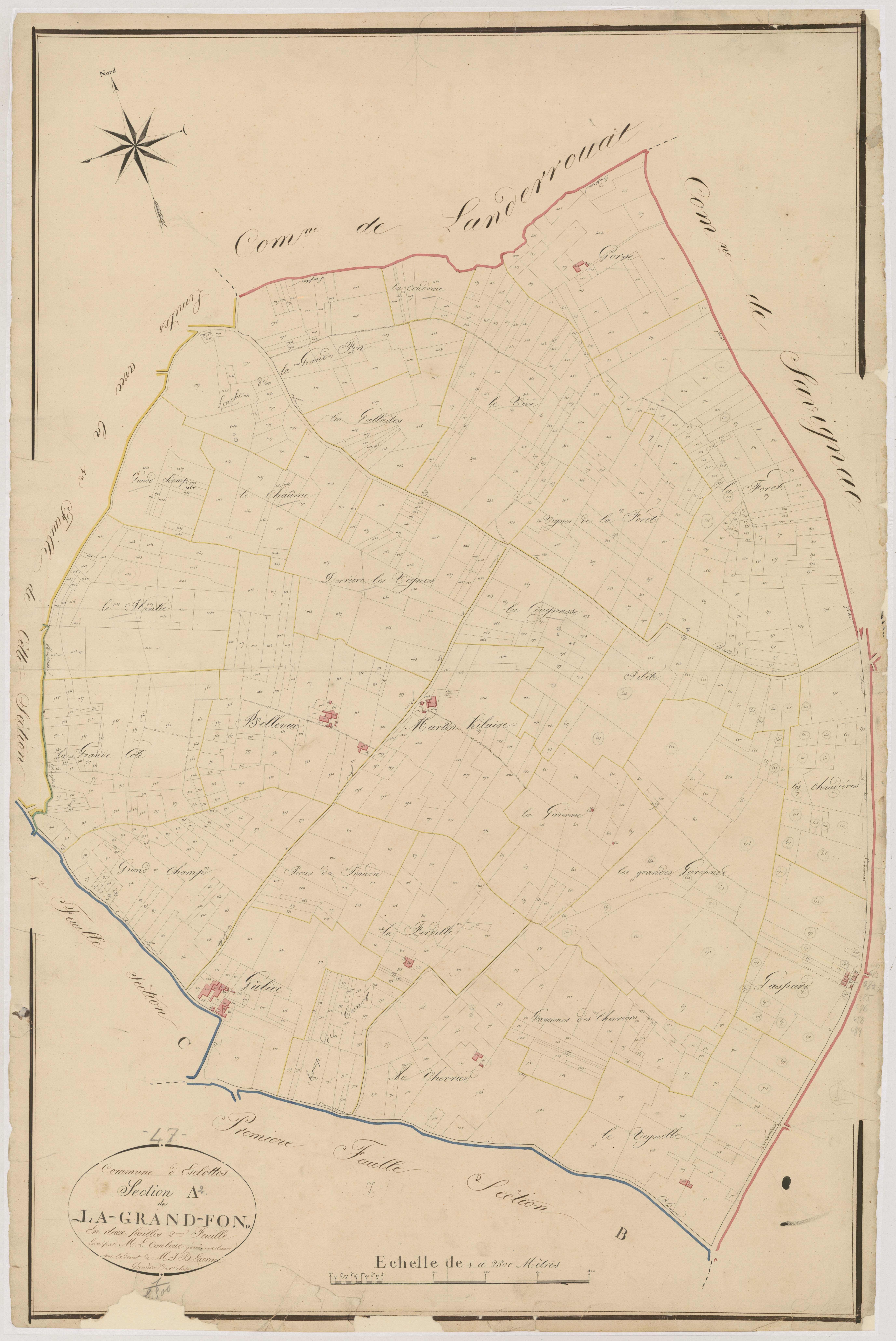 Plan napoléonien, atlas-A2 La-Grand-Fond, Esclottes