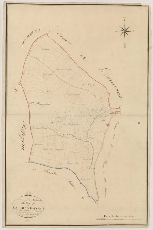 Plan napoléonien, atlas-A1 La -Grand-Fond, Esclottes