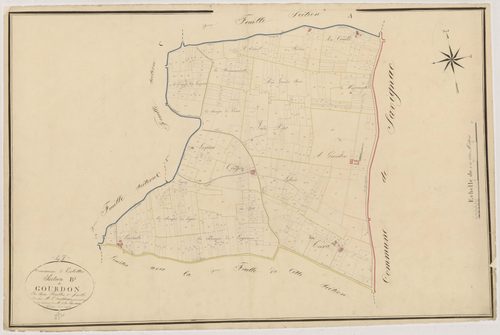Plan napoléonien, atlas-B1 Gourdon, Esclottes