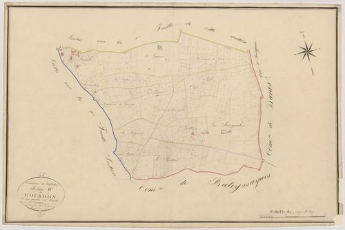 Plan napoléonien, atlas-B2 Gourdon, Esclottes