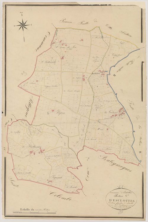 Plan napoléonien, atlas-C2 Esclottes, Esclottes