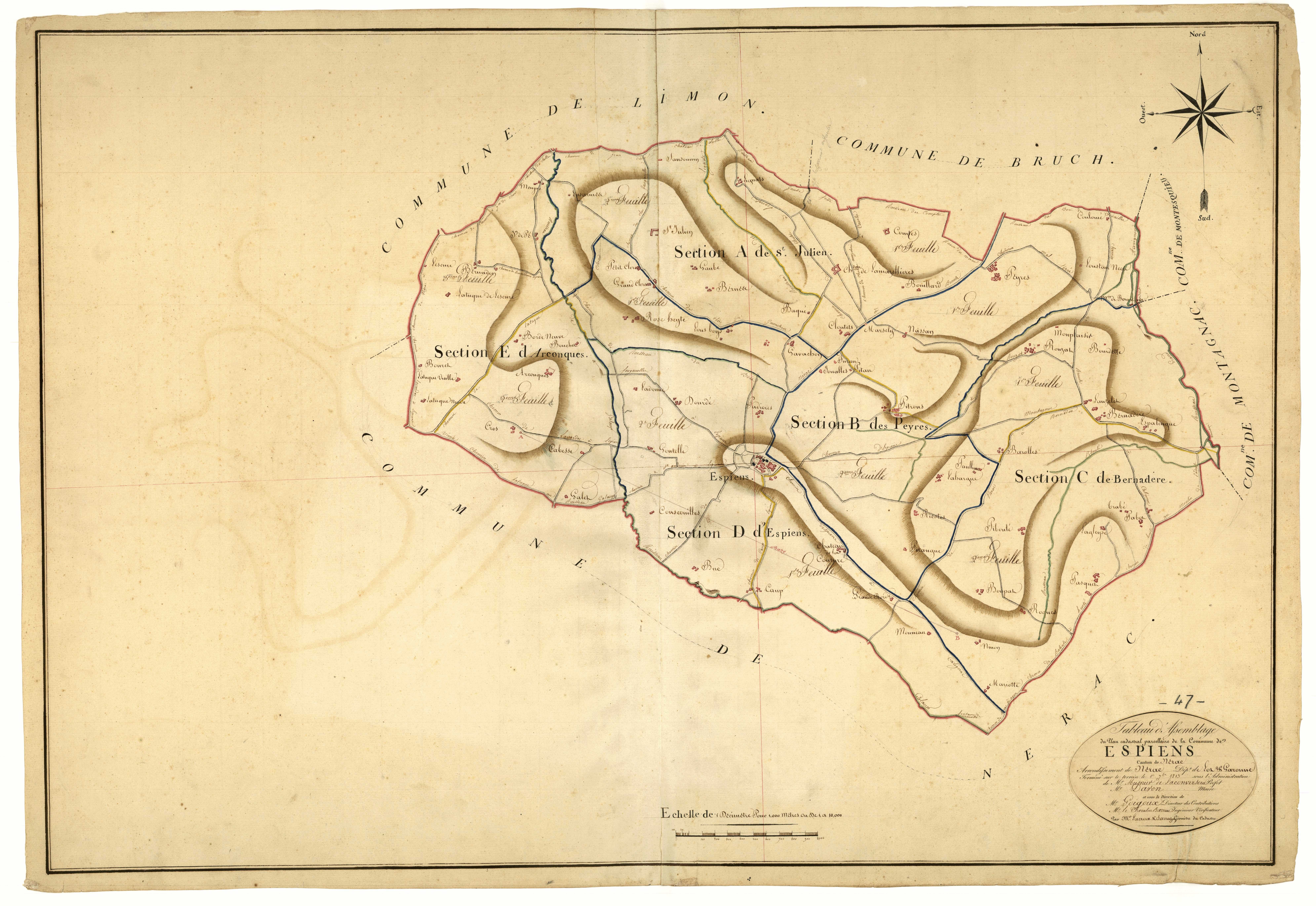 Plan napoléonien, atlas-TA, Espiens