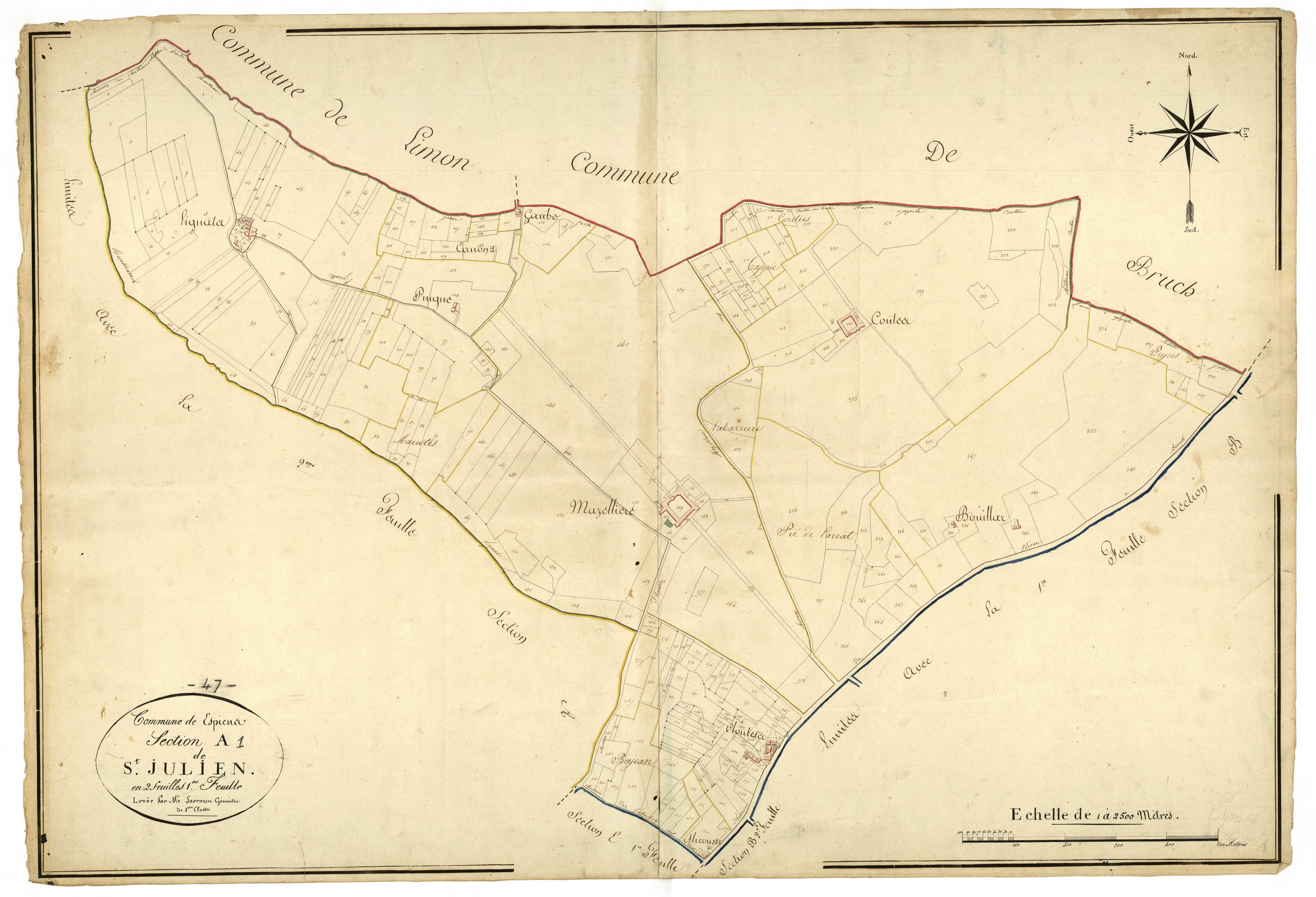 Plan napoléonien, atlas-A1 Saint-Julien, Espiens