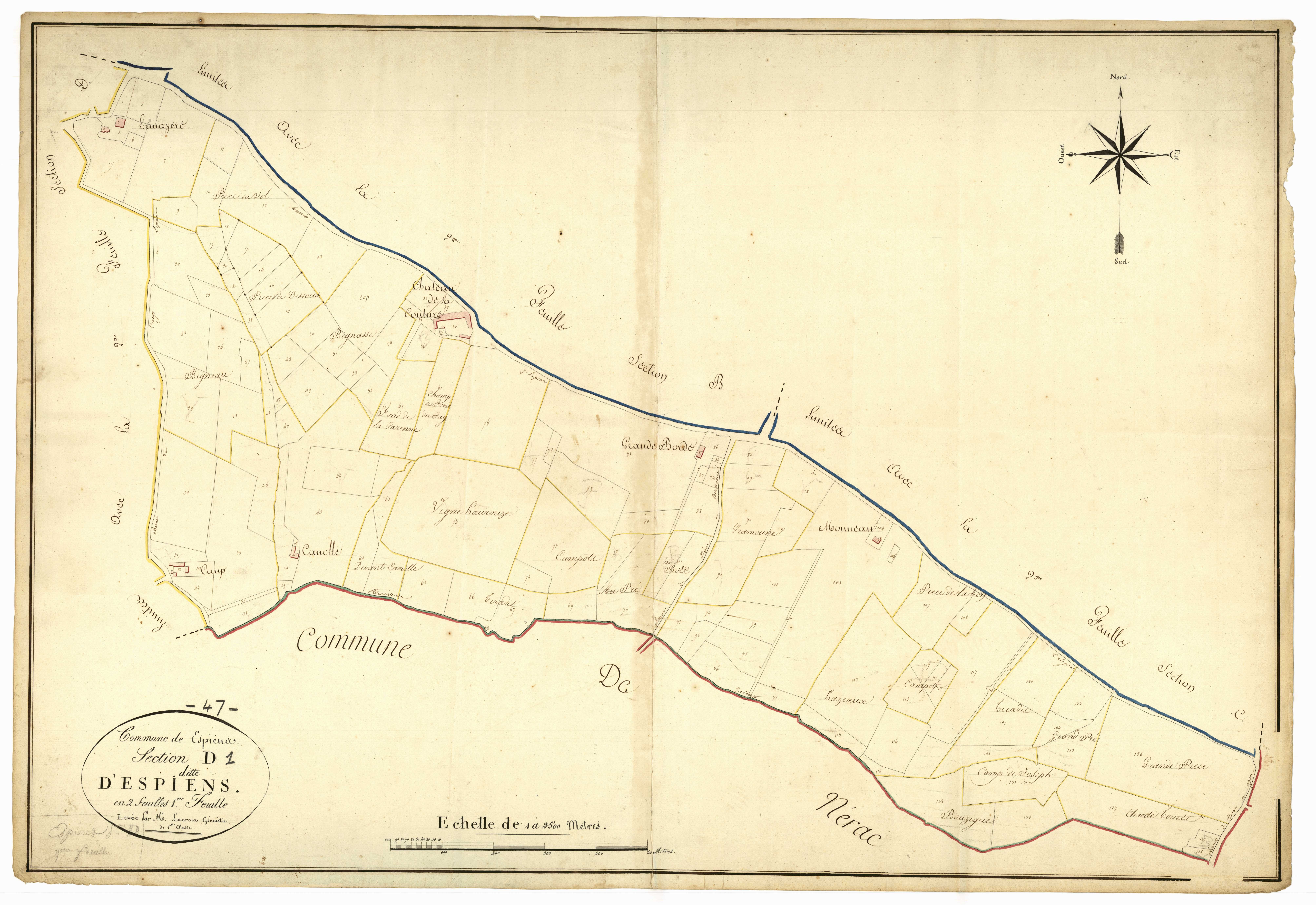 Plan napoléonien, atlas-D1 Espiens, Espiens