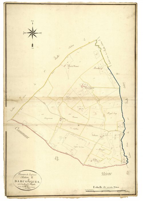 Plan napoléonien, atlas-E2 Darconques, Espiens
