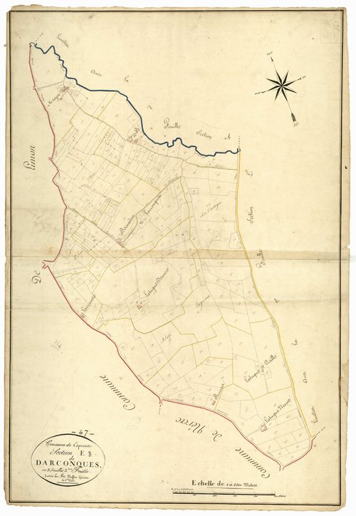 Plan napoléonien, atlas-E3 Darconques, Espiens