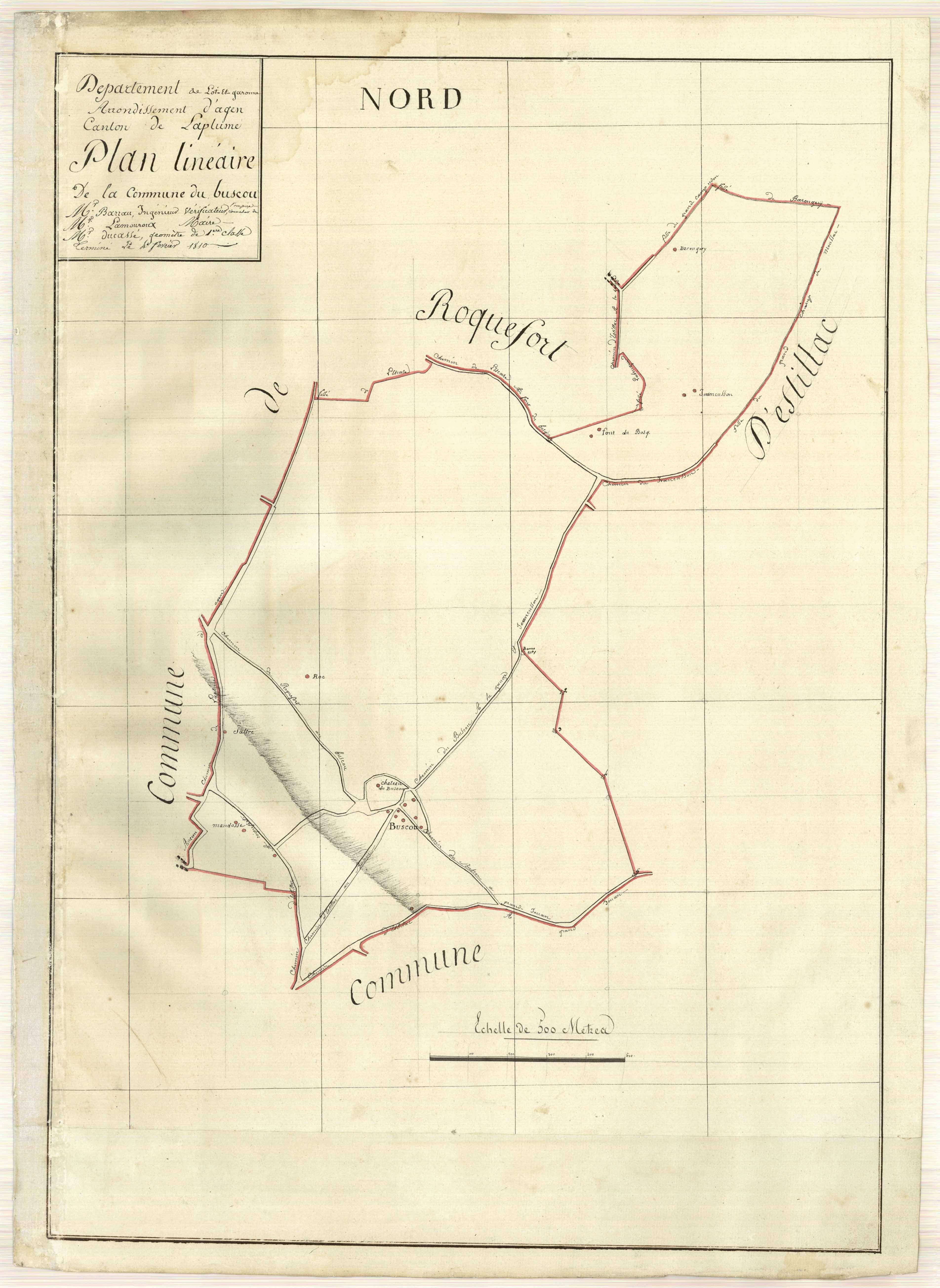 Plan primitif, atlas-TA, Buscon Le (voir Estillac)