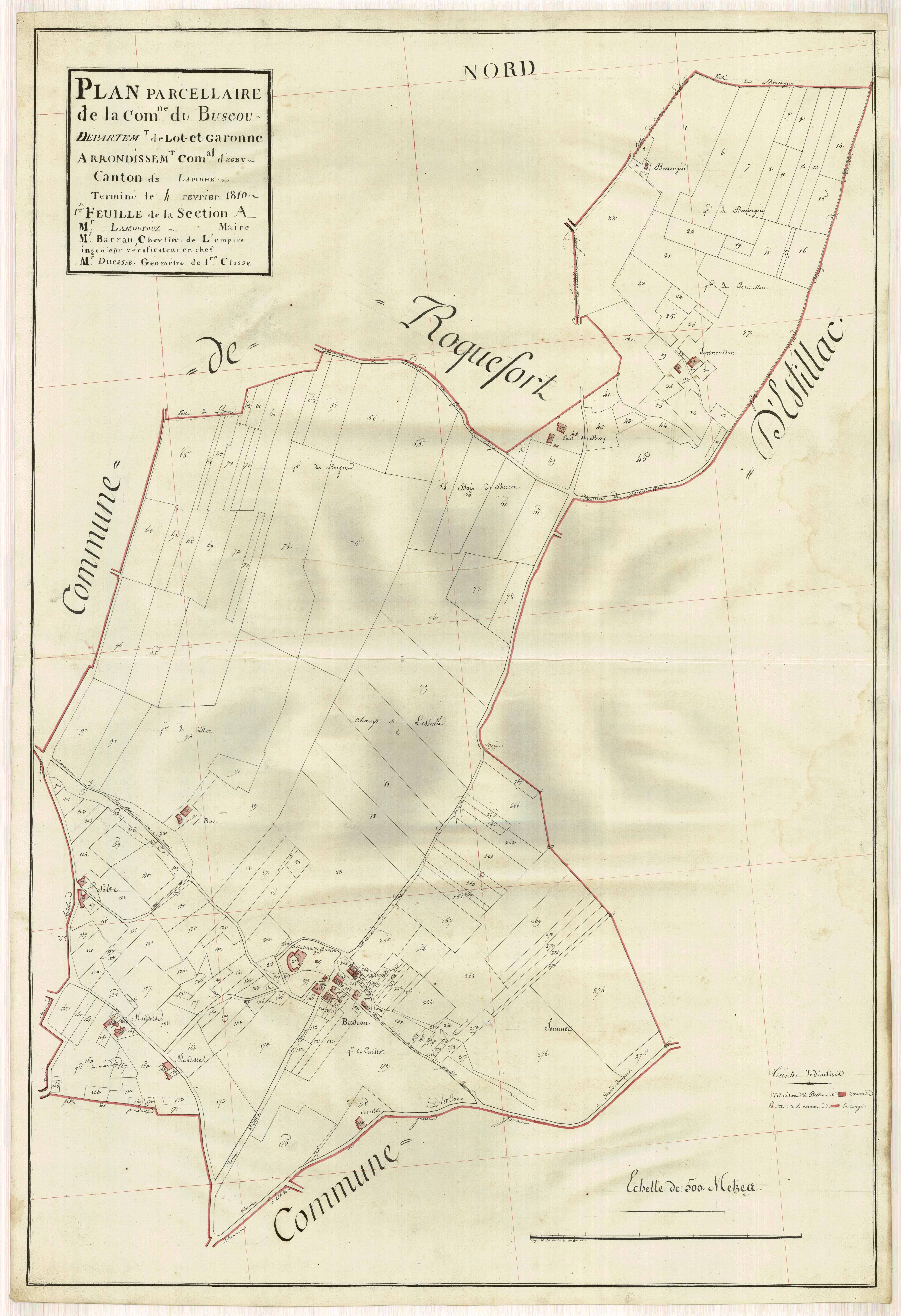 Plan primitif, atlas-A, Buscon Le (voir Estillac)