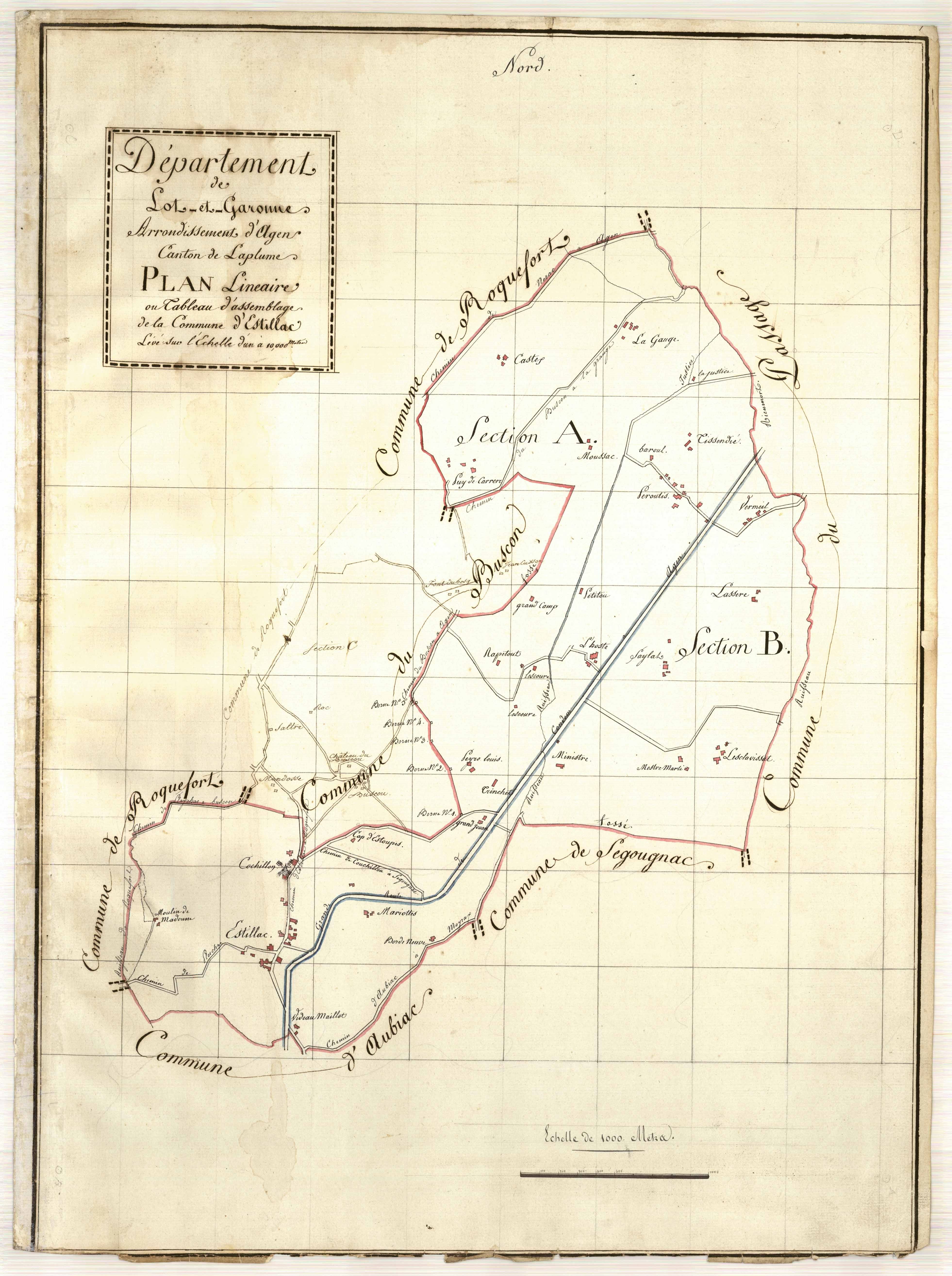Plan primitif, atlas-TA, Estillac