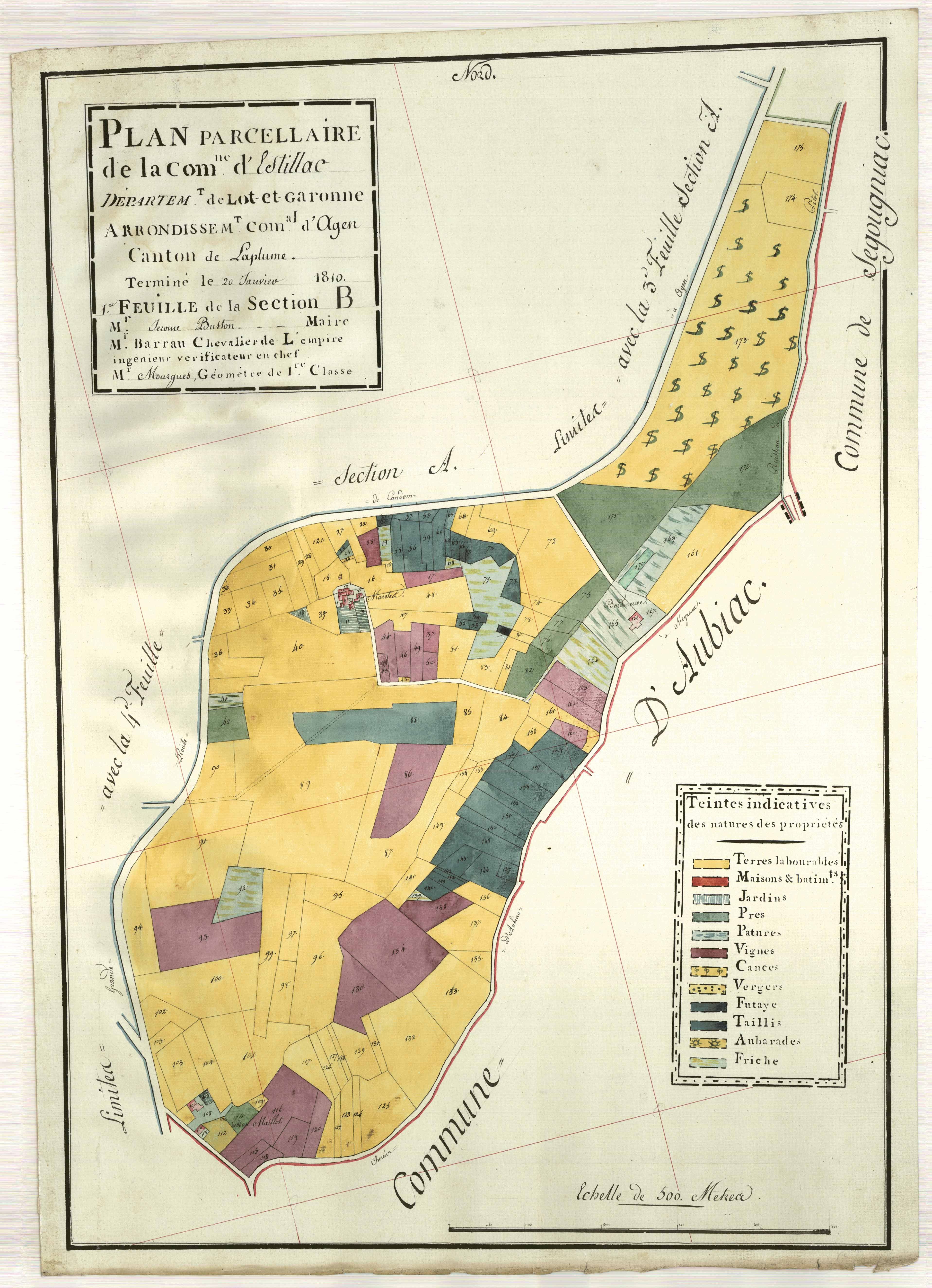 Plan primitif, atlas-B1, Estillac