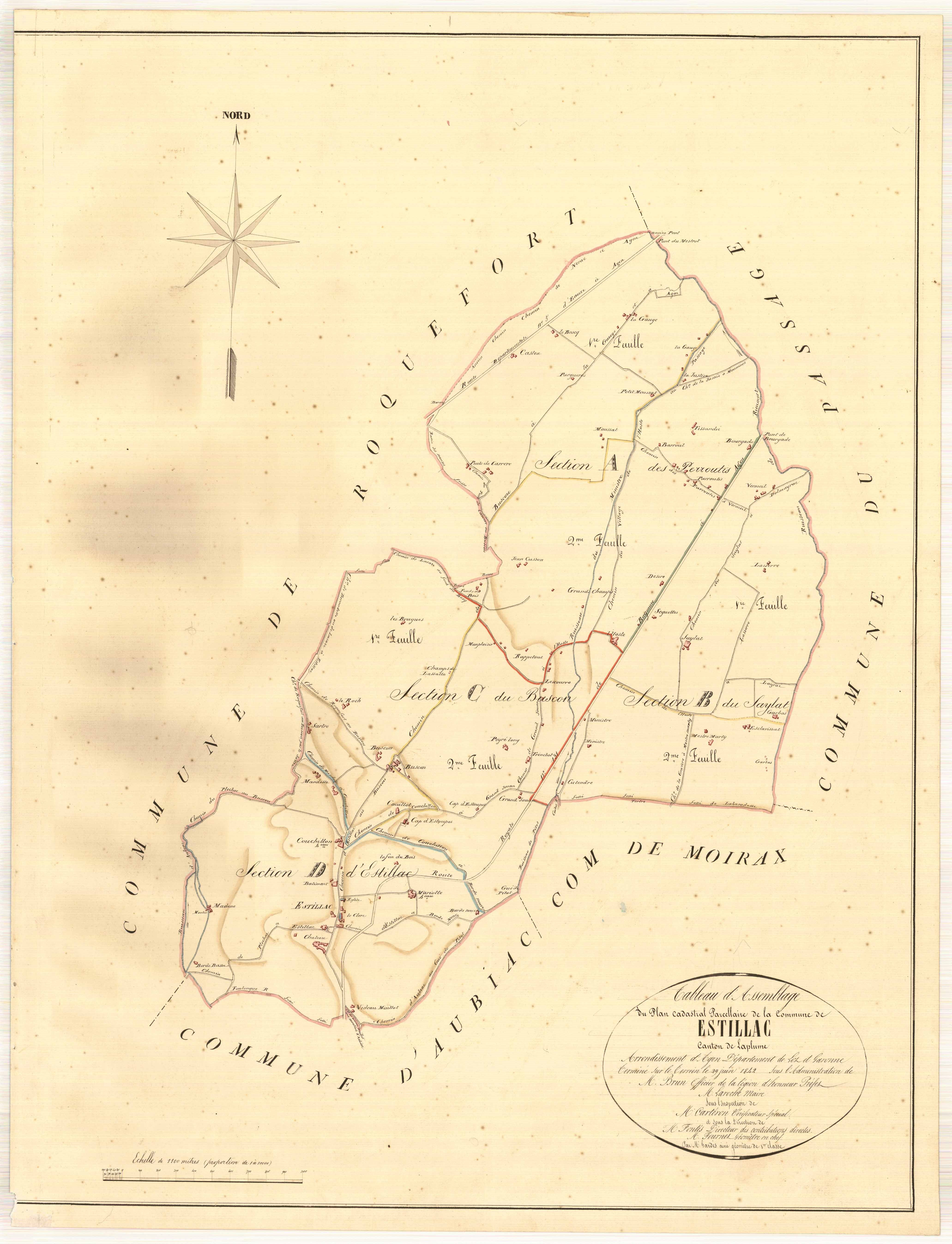 Plan napoléonien, atlas-TA, Estillac