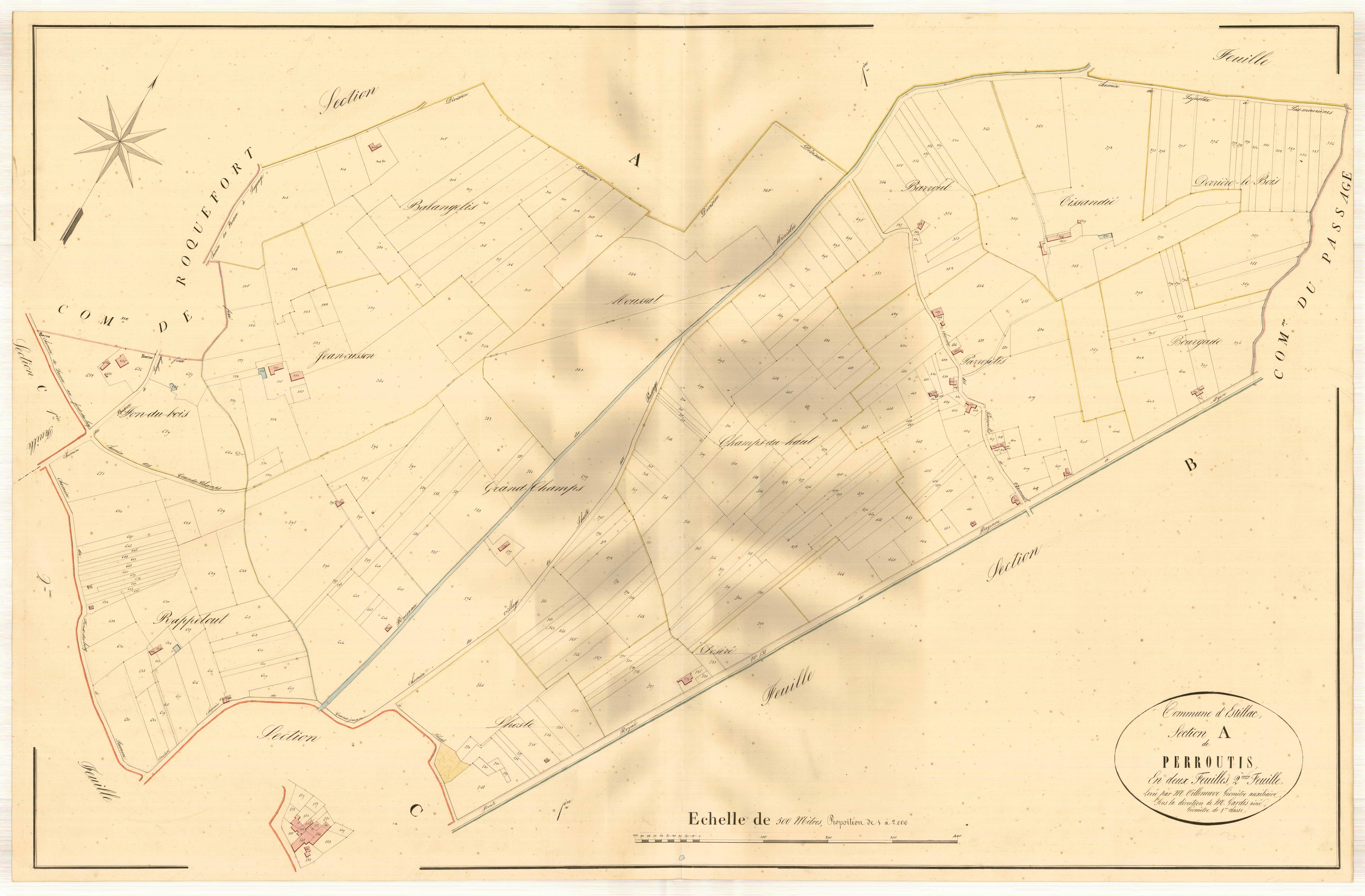 Plan napoléonien, atlas-A2 Perroutis, Estillac