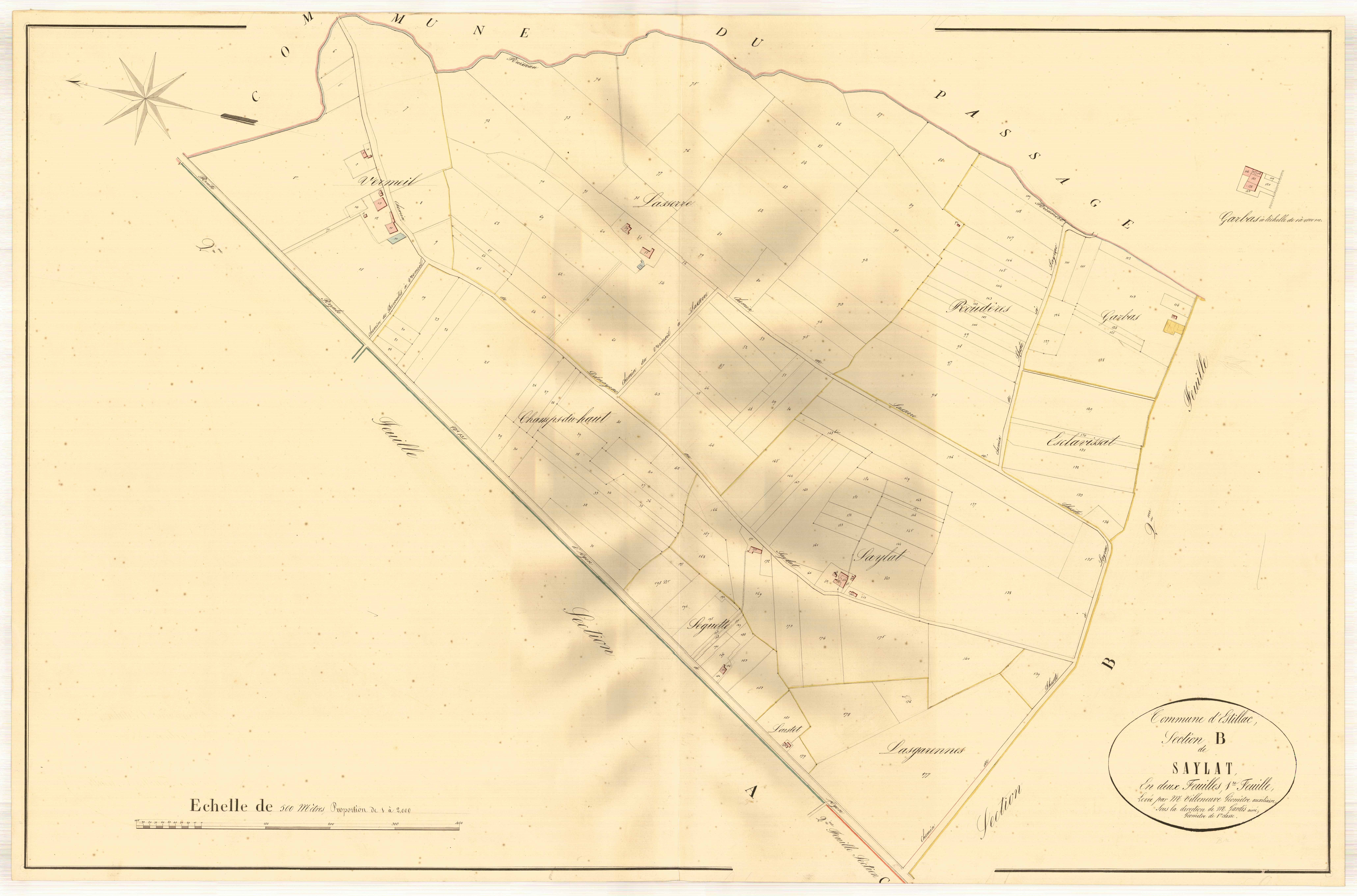 Plan napoléonien, atlas-B1 Seylat, Estillac