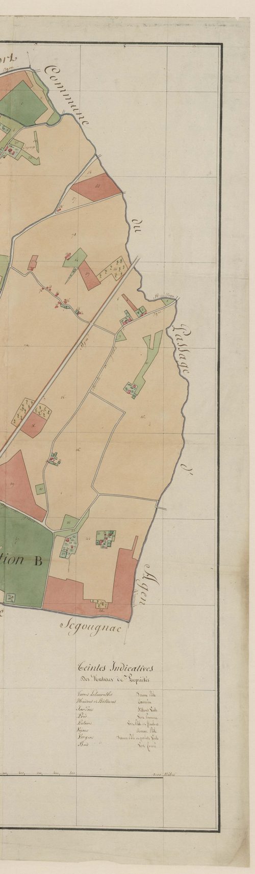 Plan par masses de cultures-, Estillac
