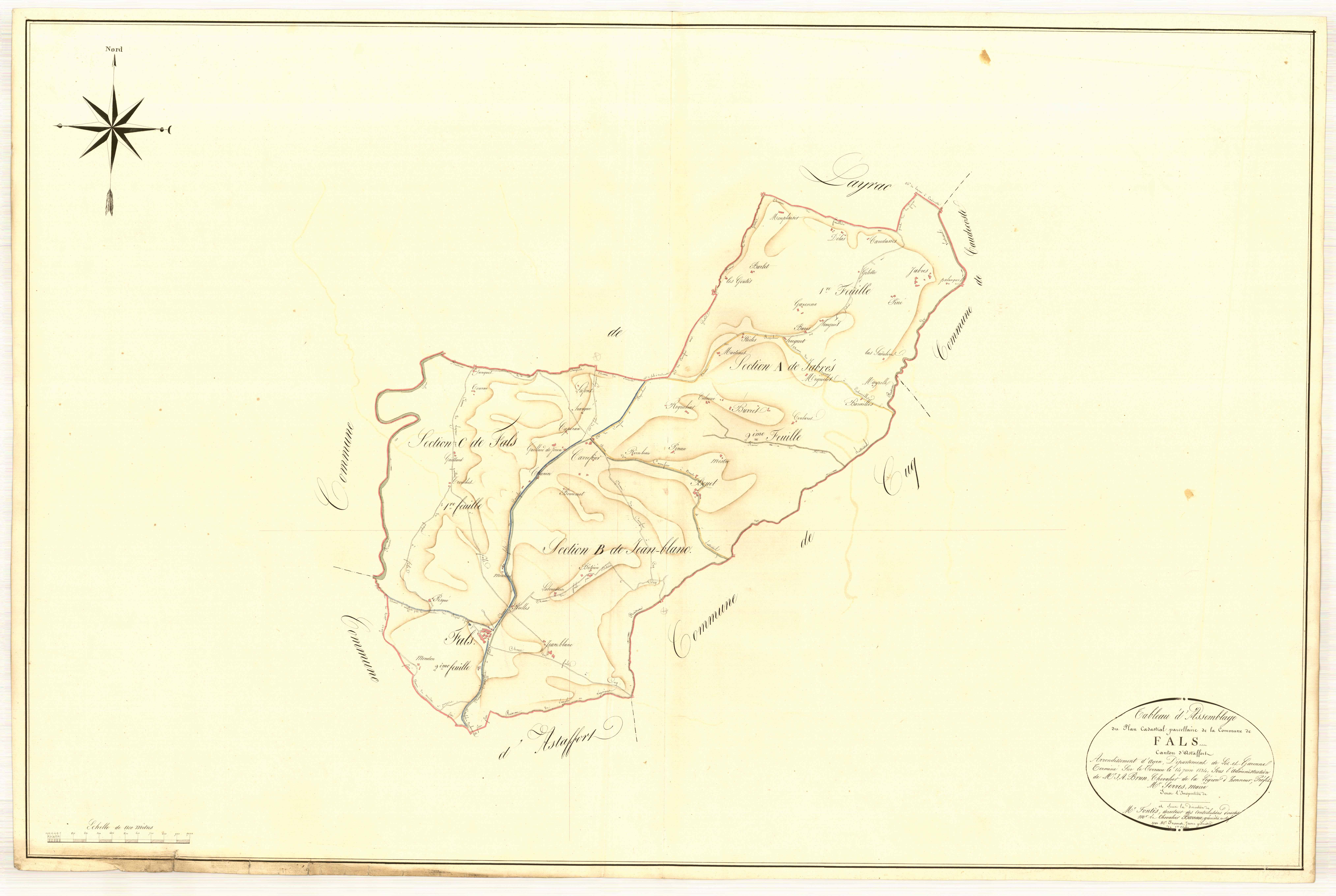 Plan napoléonien, atlas-TA, Fals