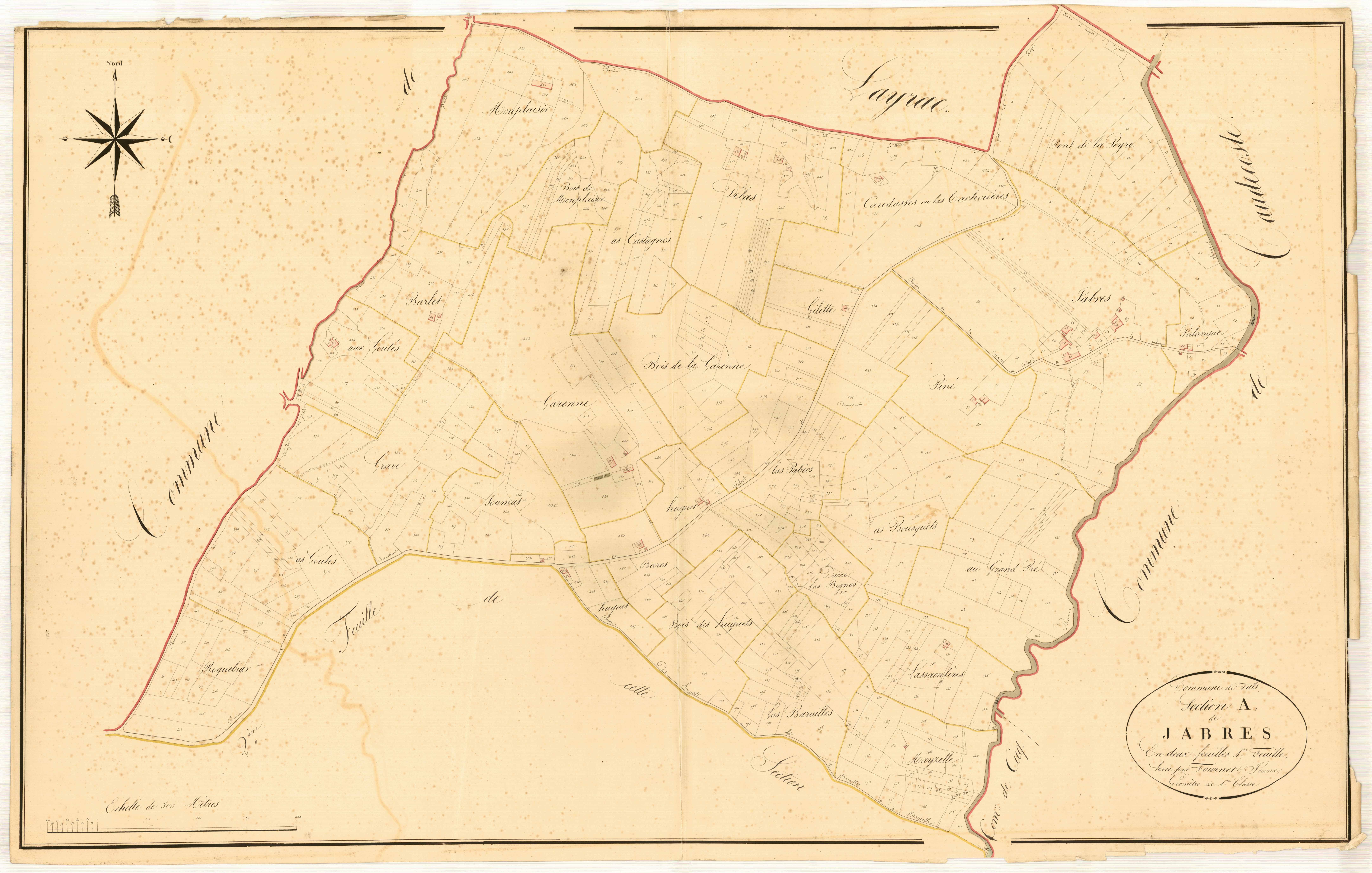 Plan napoléonien, atlas-A1 Jabres, Fals