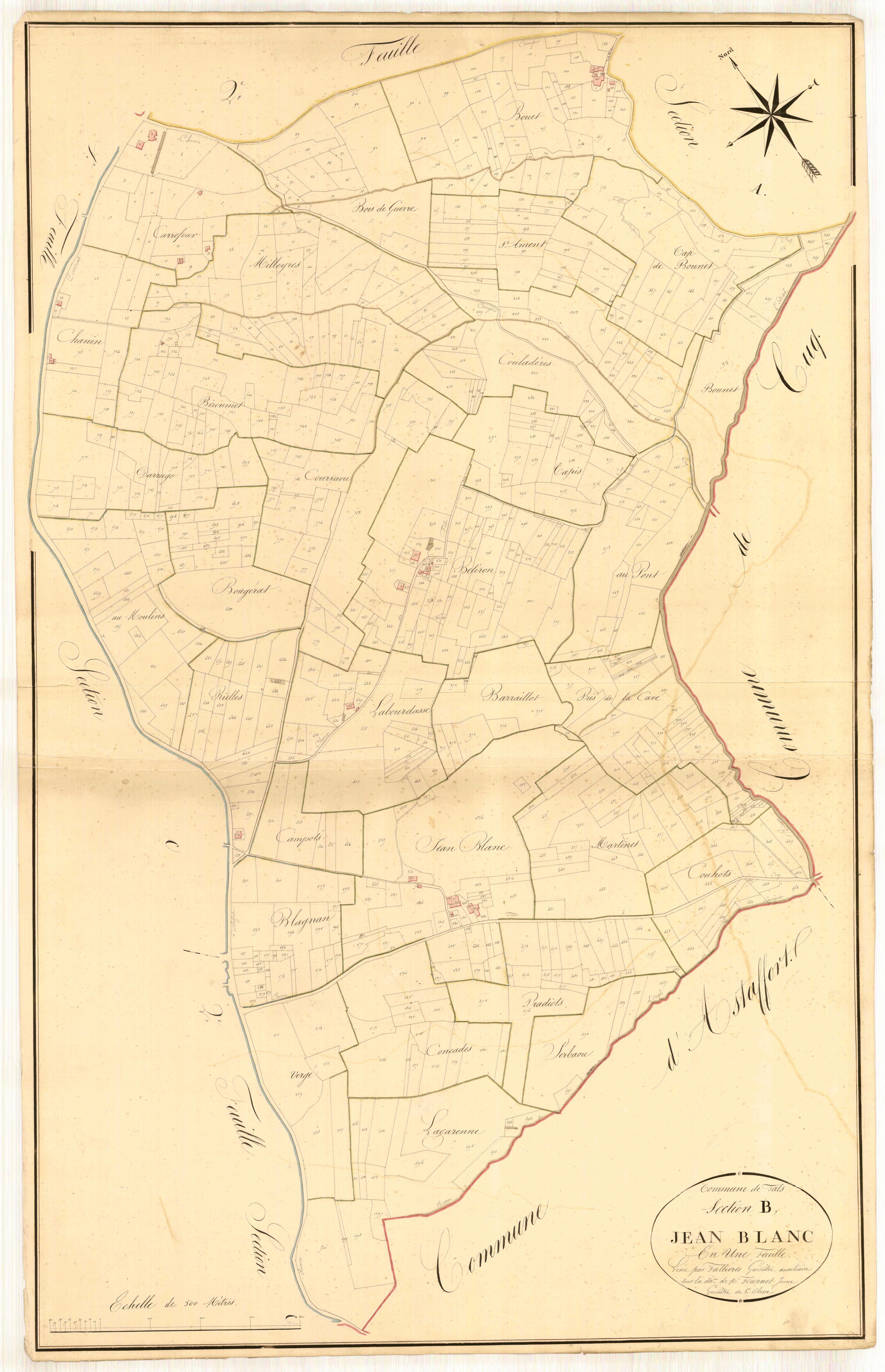 Plan napoléonien, atlas-B Jean-Blanc, Fals