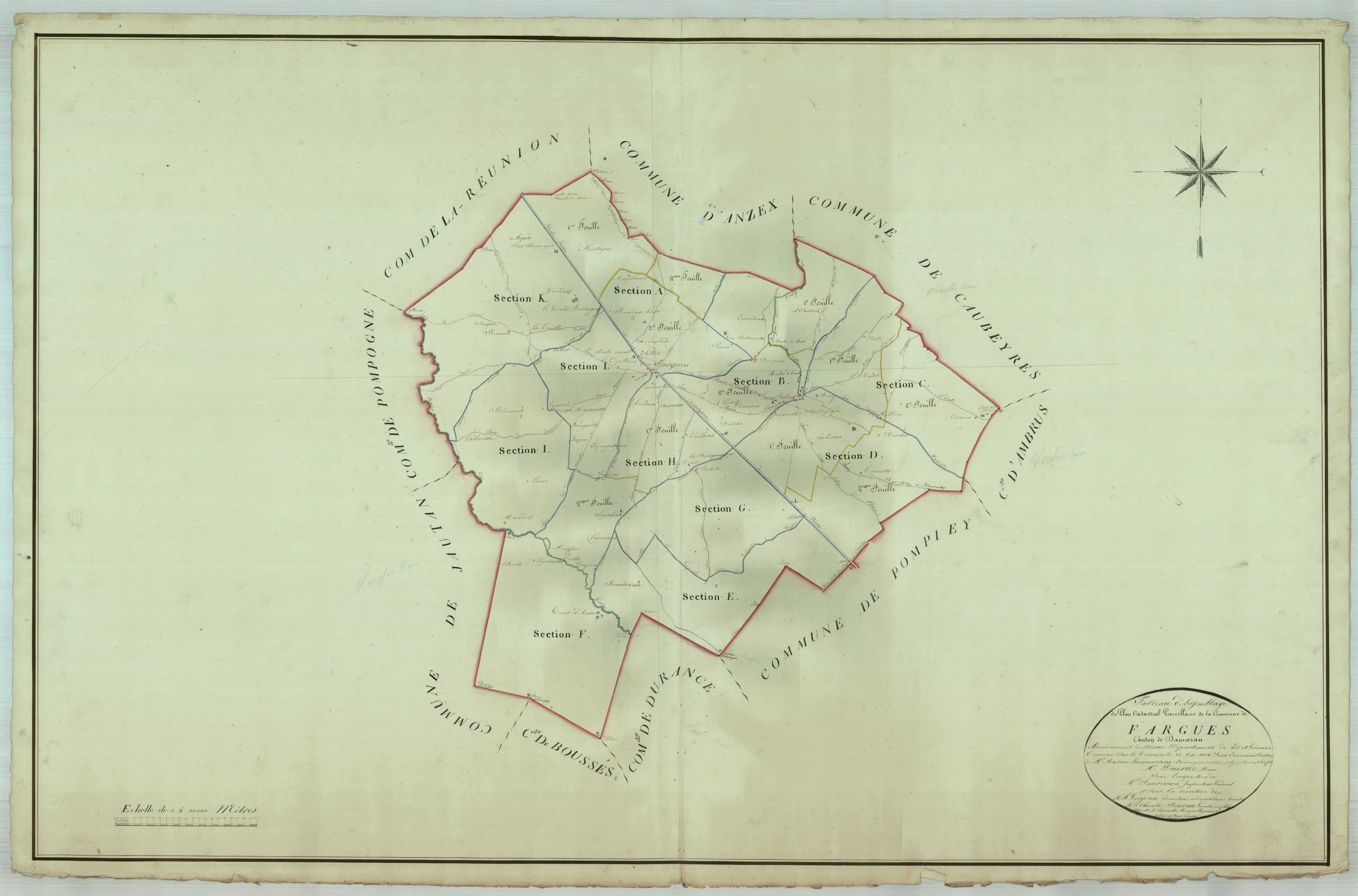 Plan napoléonien, atlas-TA, Fargues-sur-Ourbise