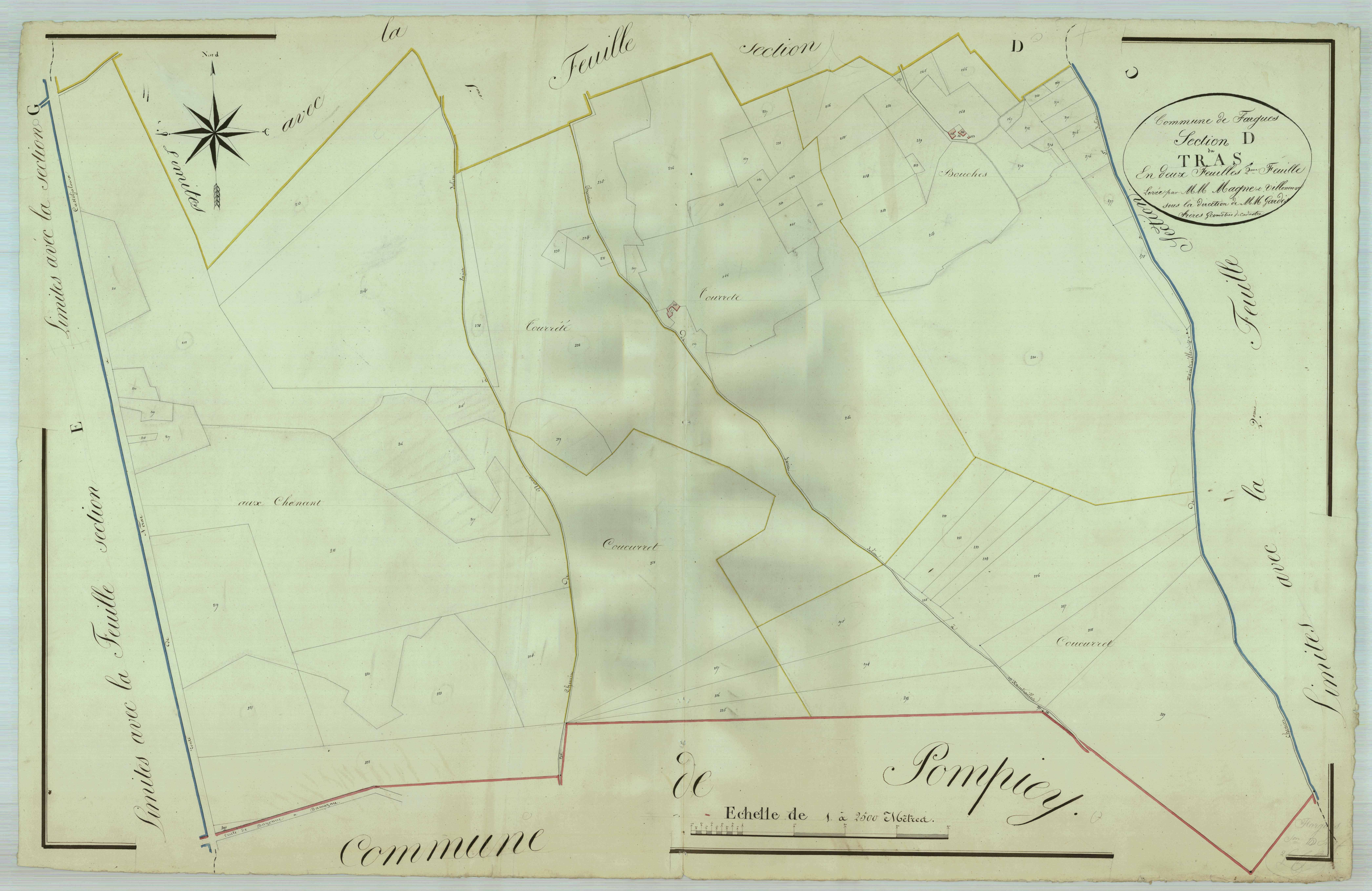 Plan napoléonien, atlas-D2 Le Tras, Fargues-sur-Ourbise