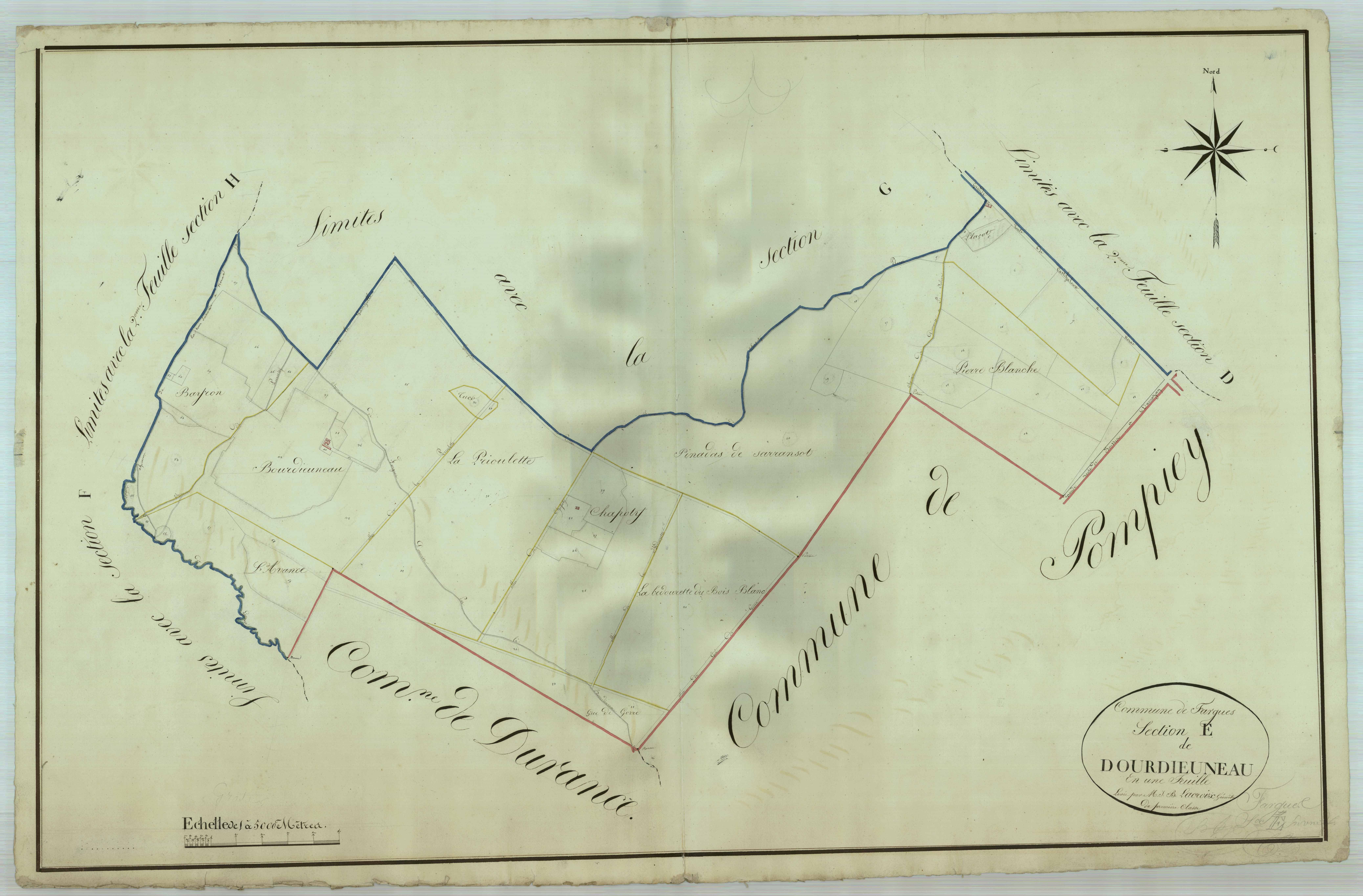 Plan napoléonien, atlas-E Dourdieuneau, Fargues-sur-Ourbise