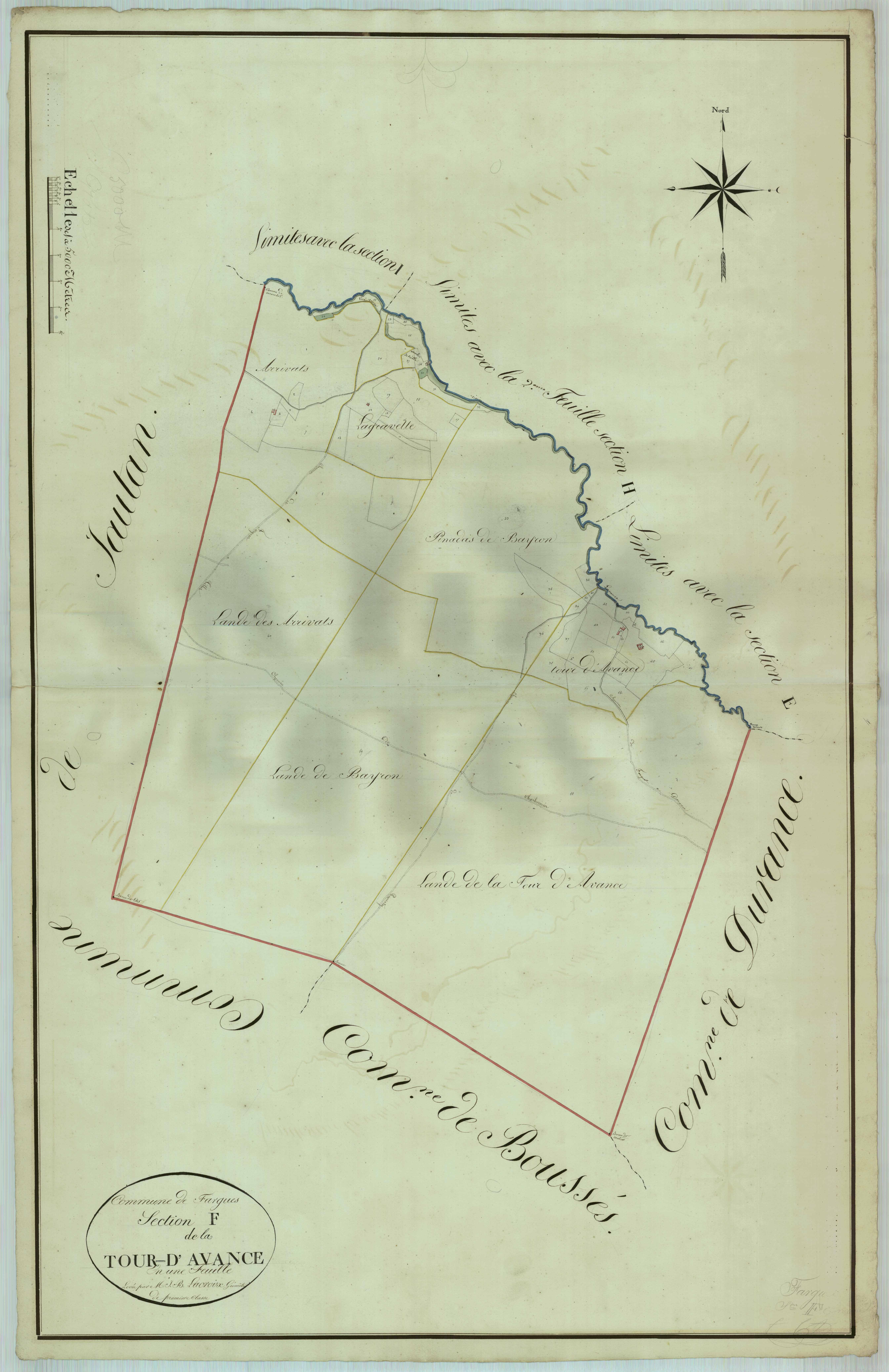 Plan napoléonien, atlas-F Tour-d’Avance, Fargues-sur-Ourbise