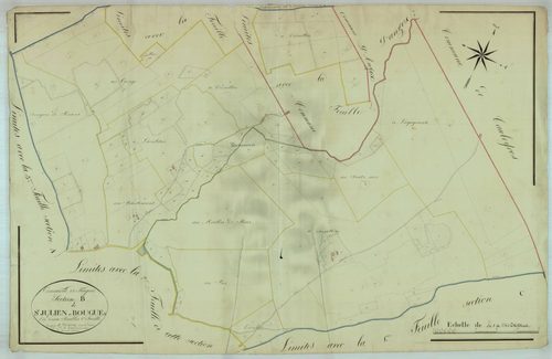 Plan napoléonien, atlas-B1 Saint-Julien et Bougues, Fargues-sur-Ourbise