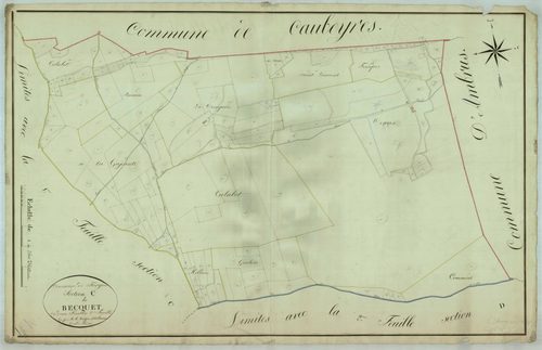 Plan napoléonien, atlas-C2 Le Becquet, Fargues-sur-Ourbise