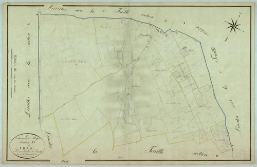Plan napoléonien, atlas-D1 Le Tras, Fargues-sur-Ourbise