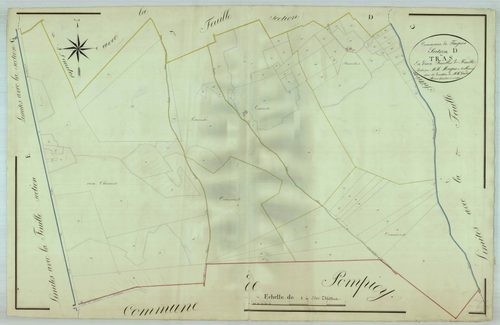 Plan napoléonien, atlas-D2 Le Tras, Fargues-sur-Ourbise