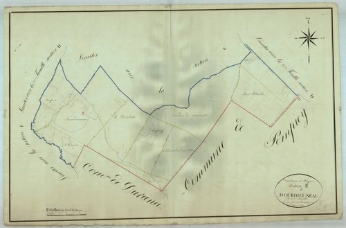 Plan napoléonien, atlas-E Dourdieuneau, Fargues-sur-Ourbise