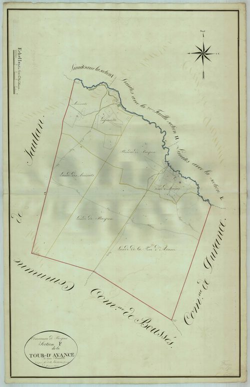Plan napoléonien, atlas-F Tour-d’Avance, Fargues-sur-Ourbise