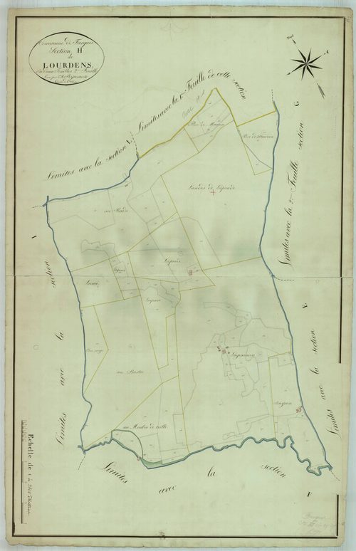 Plan napoléonien, atlas-H2 Lourdens, Fargues-sur-Ourbise