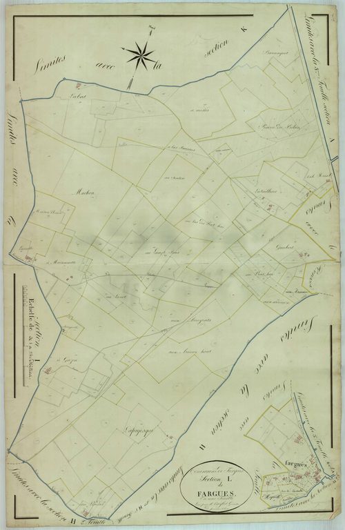 Plan napoléonien, atlas-L Fargues, Fargues-sur-Ourbise