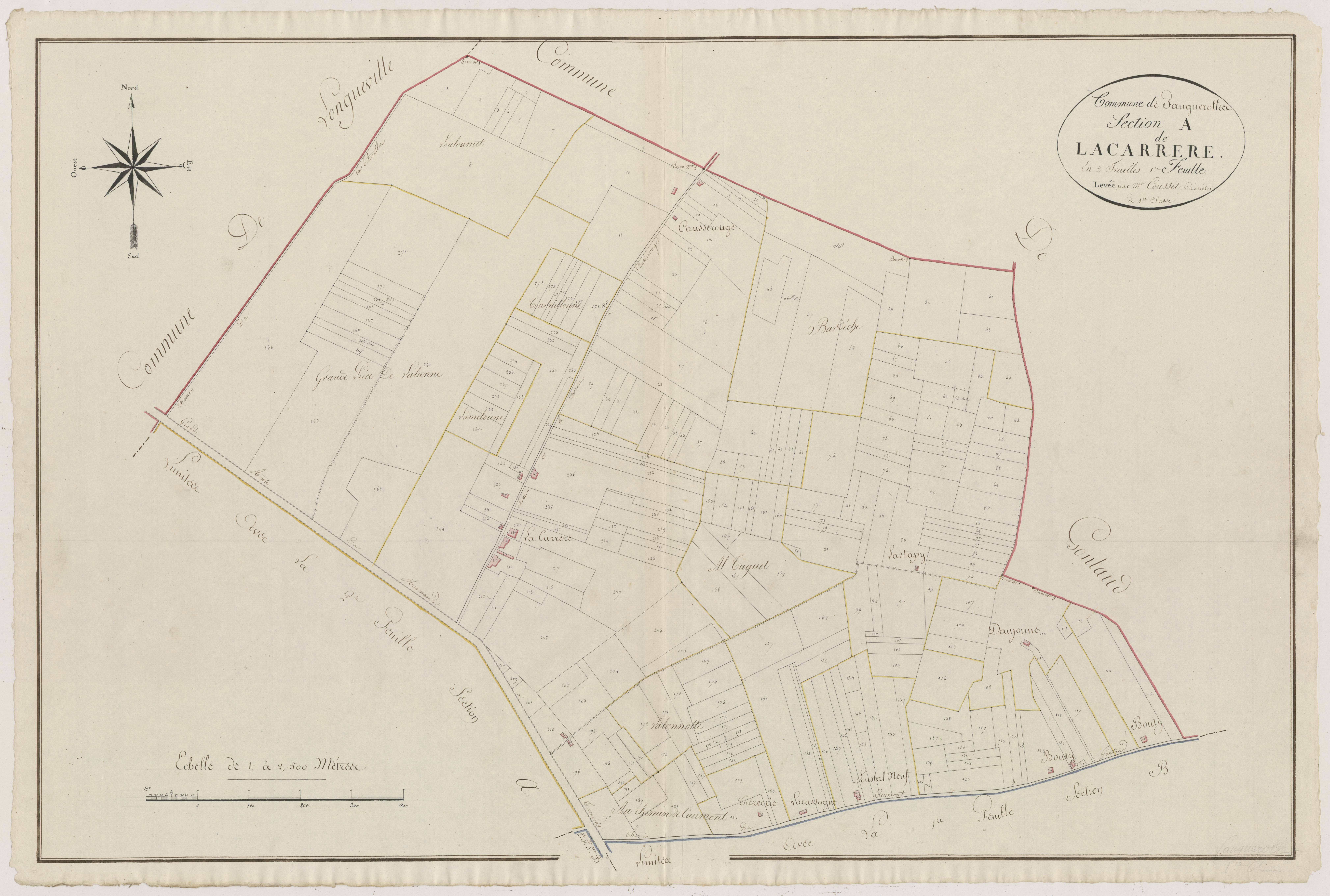 Plan primitif, atlas-A1 Lacarrère, Fauguerolles