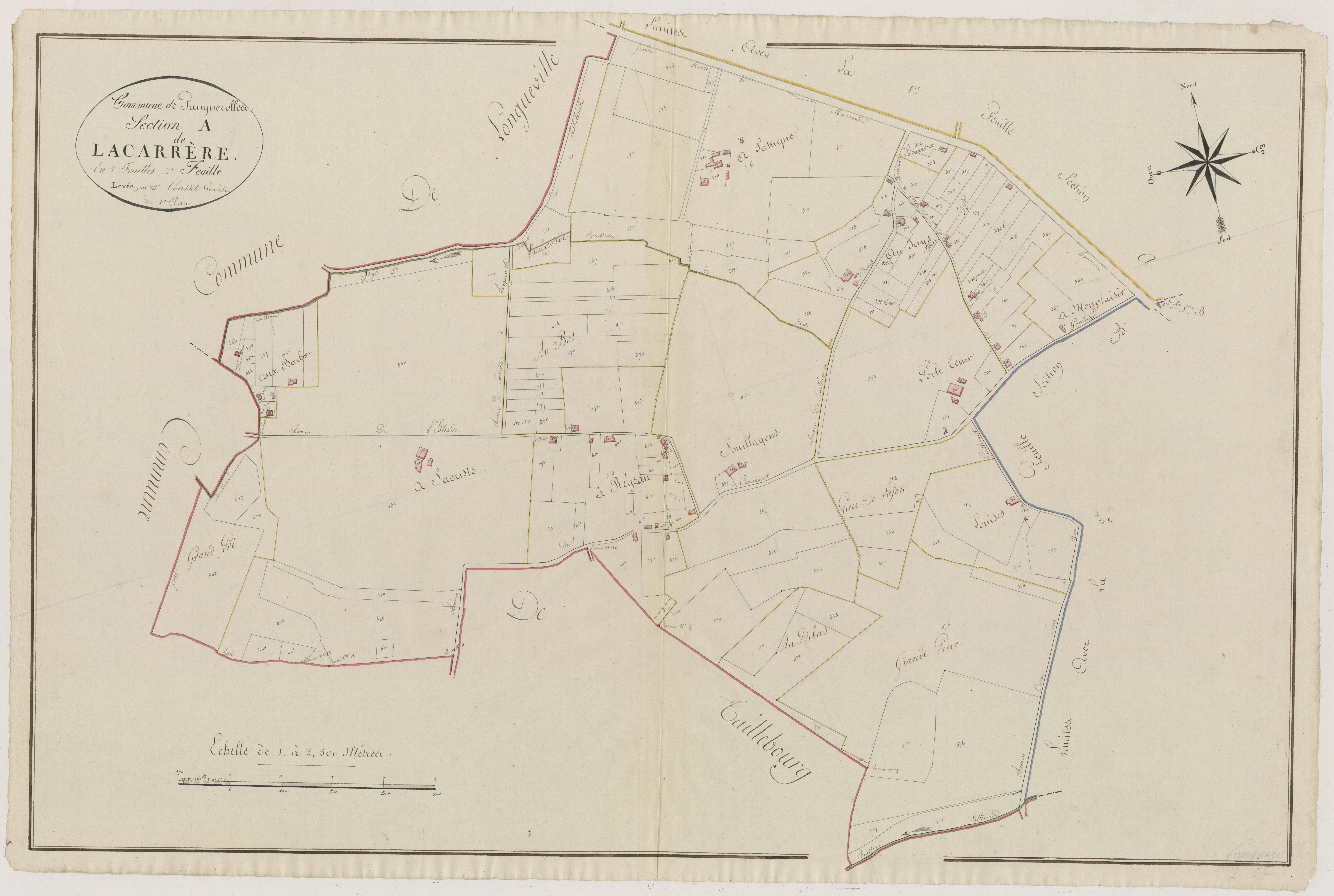 Plan primitif, atlas-A2 Lacarrère, Fauguerolles