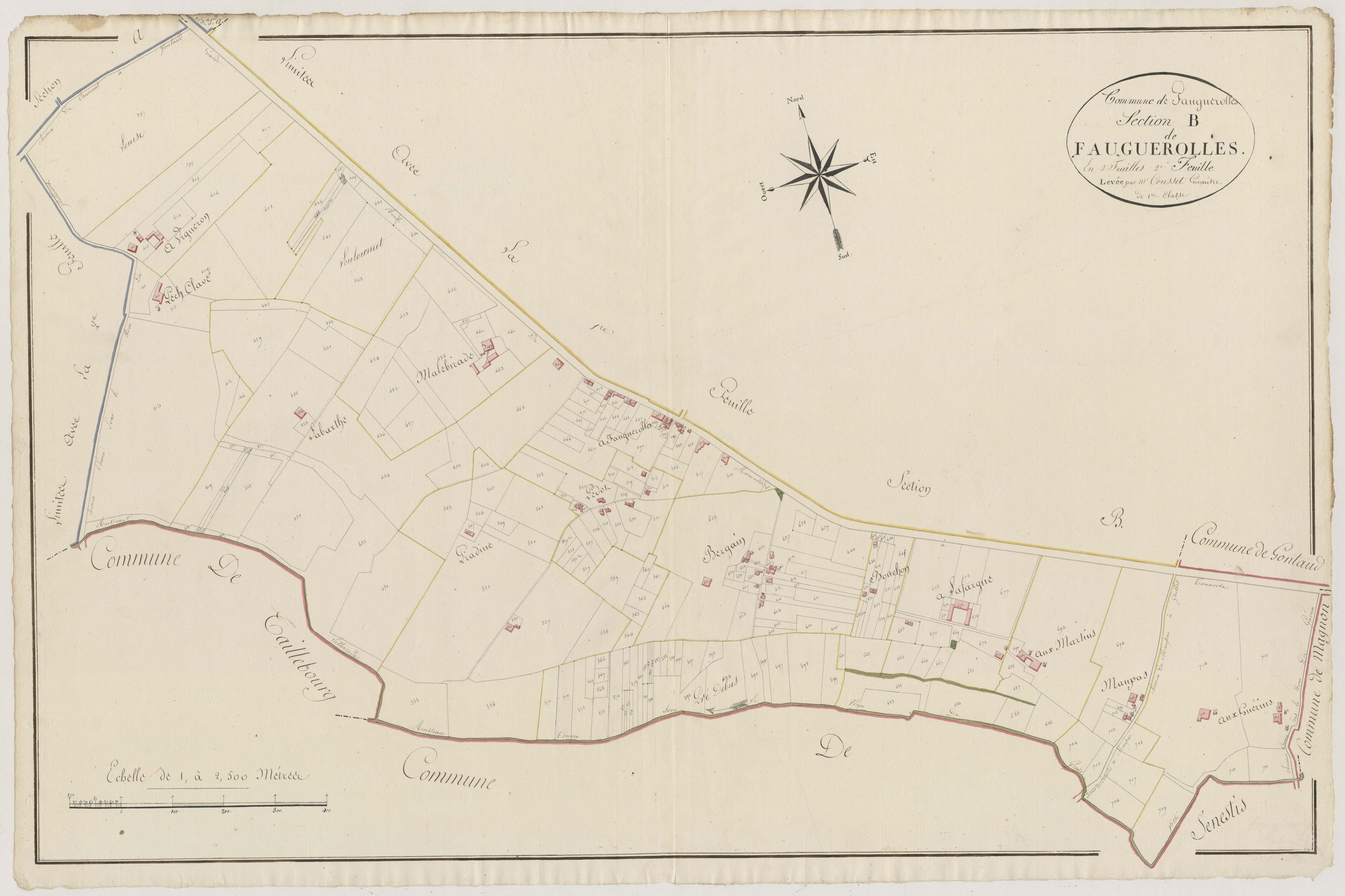Plan primitif, atlas-B2 Fauguerolles, Fauguerolles