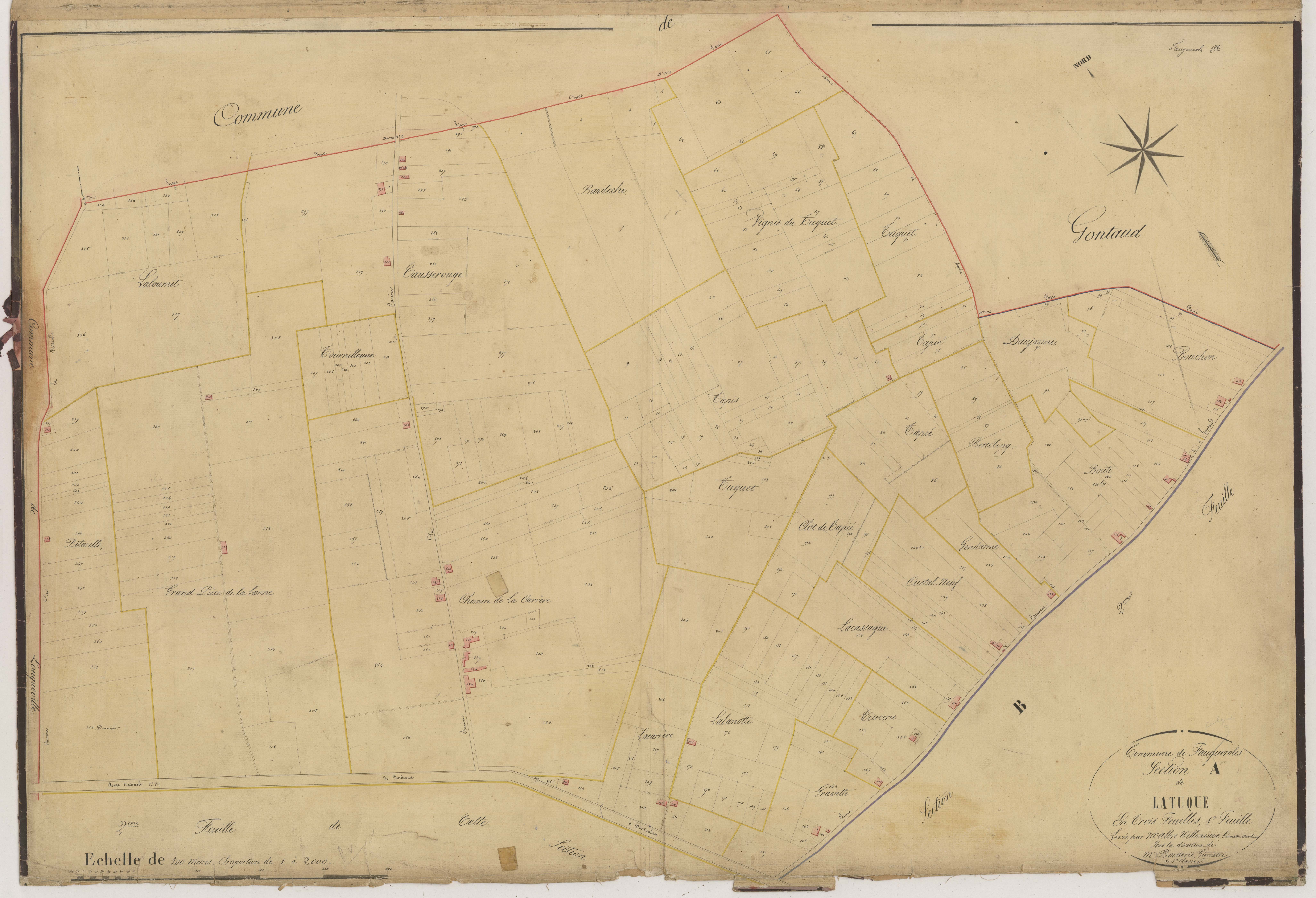 Plan napoléonien-A1 Latuque, Fauguerolles