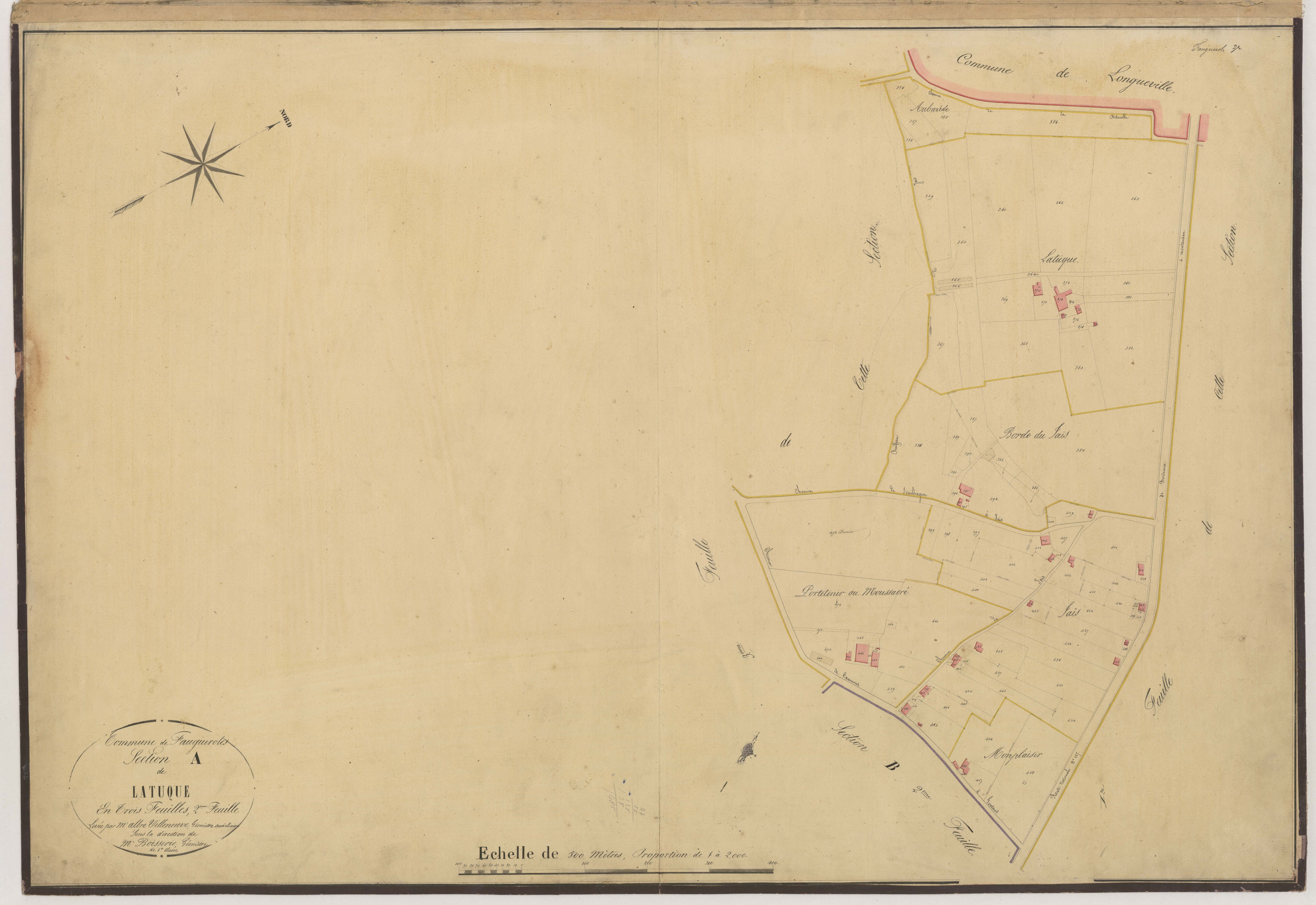 Plan napoléonien-A2 Latuque, Fauguerolles