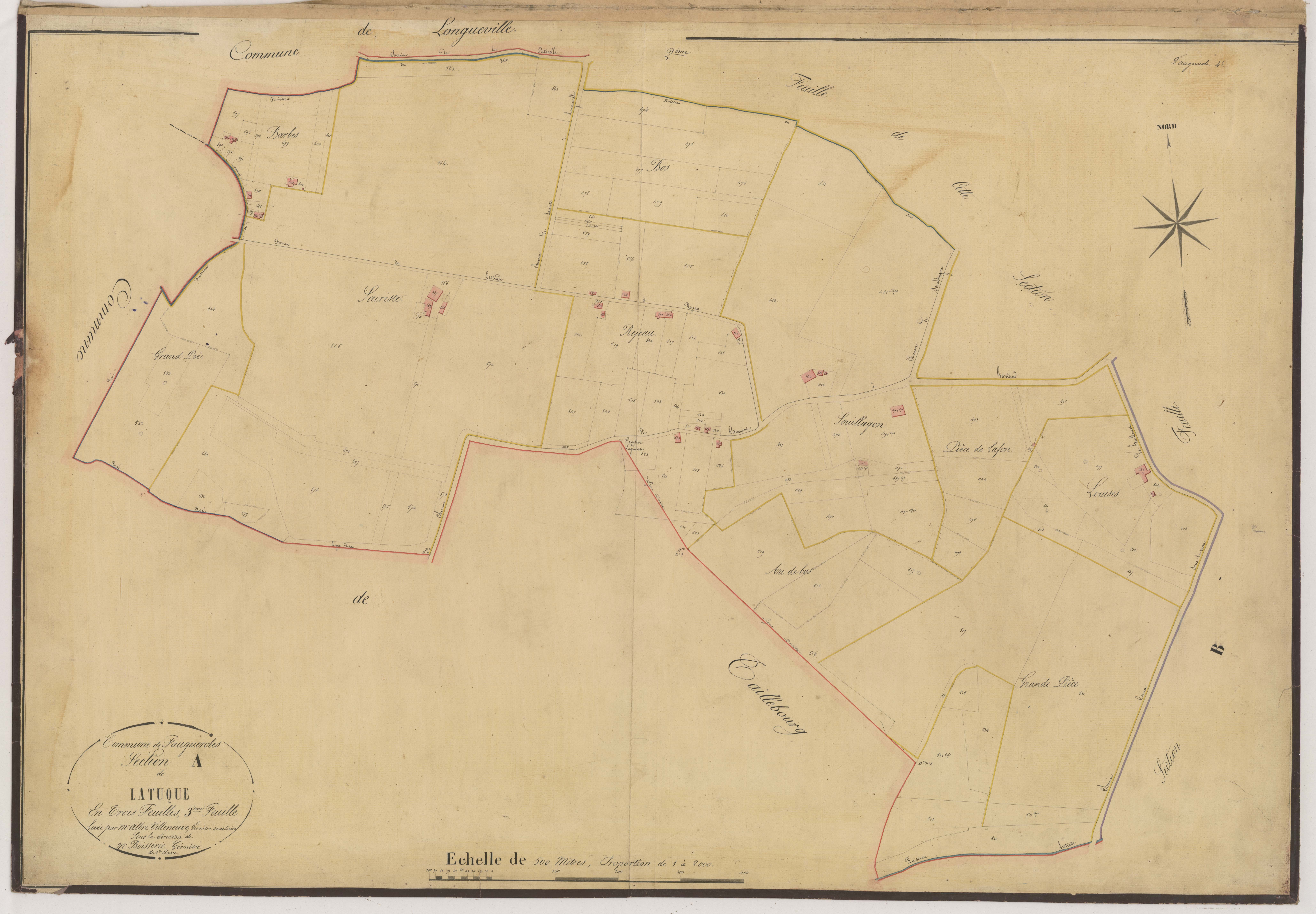 Plan napoléonien-A3 Latuque, Fauguerolles