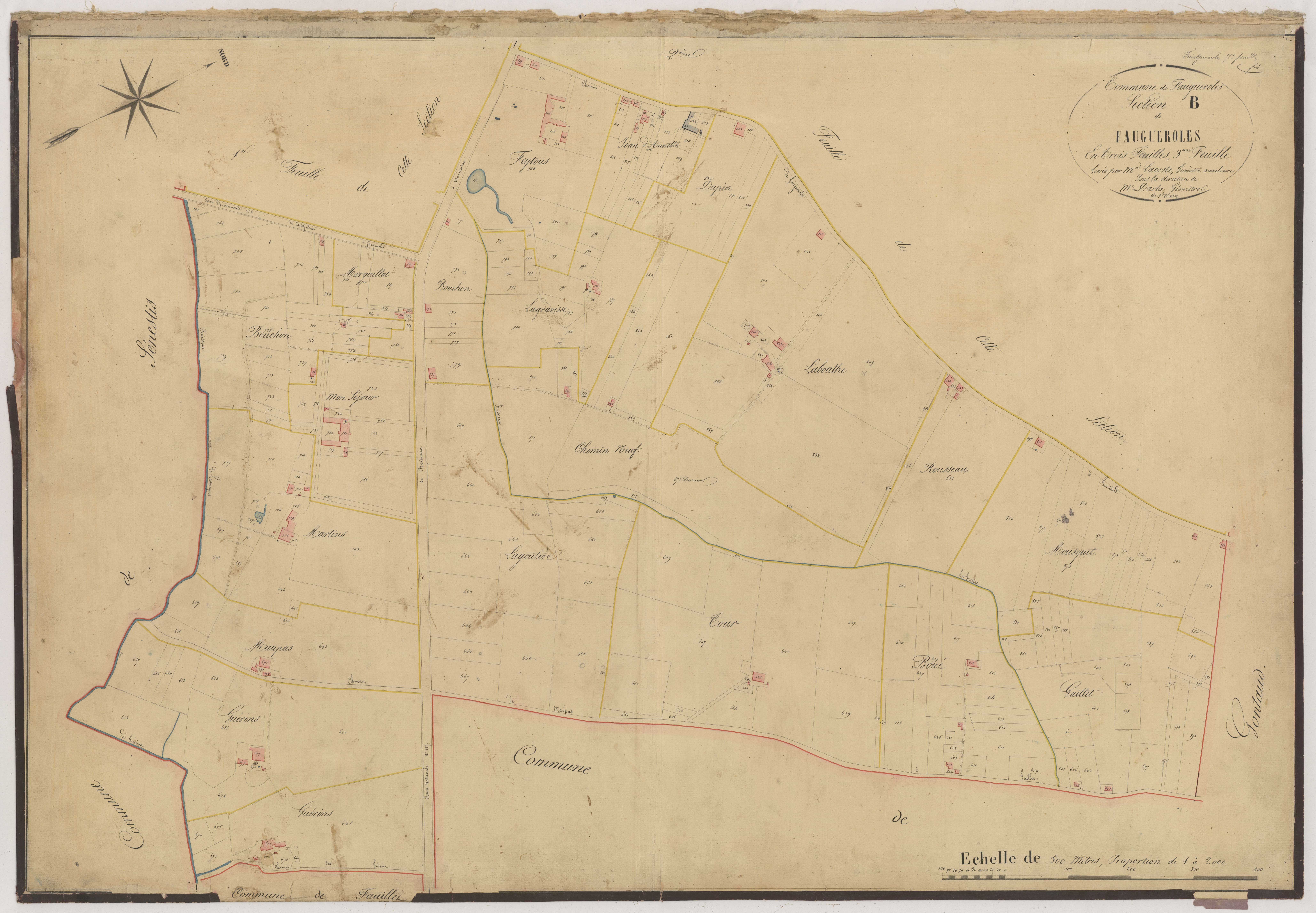 Plan napoléonien-B3 Fauguerolles, Fauguerolles