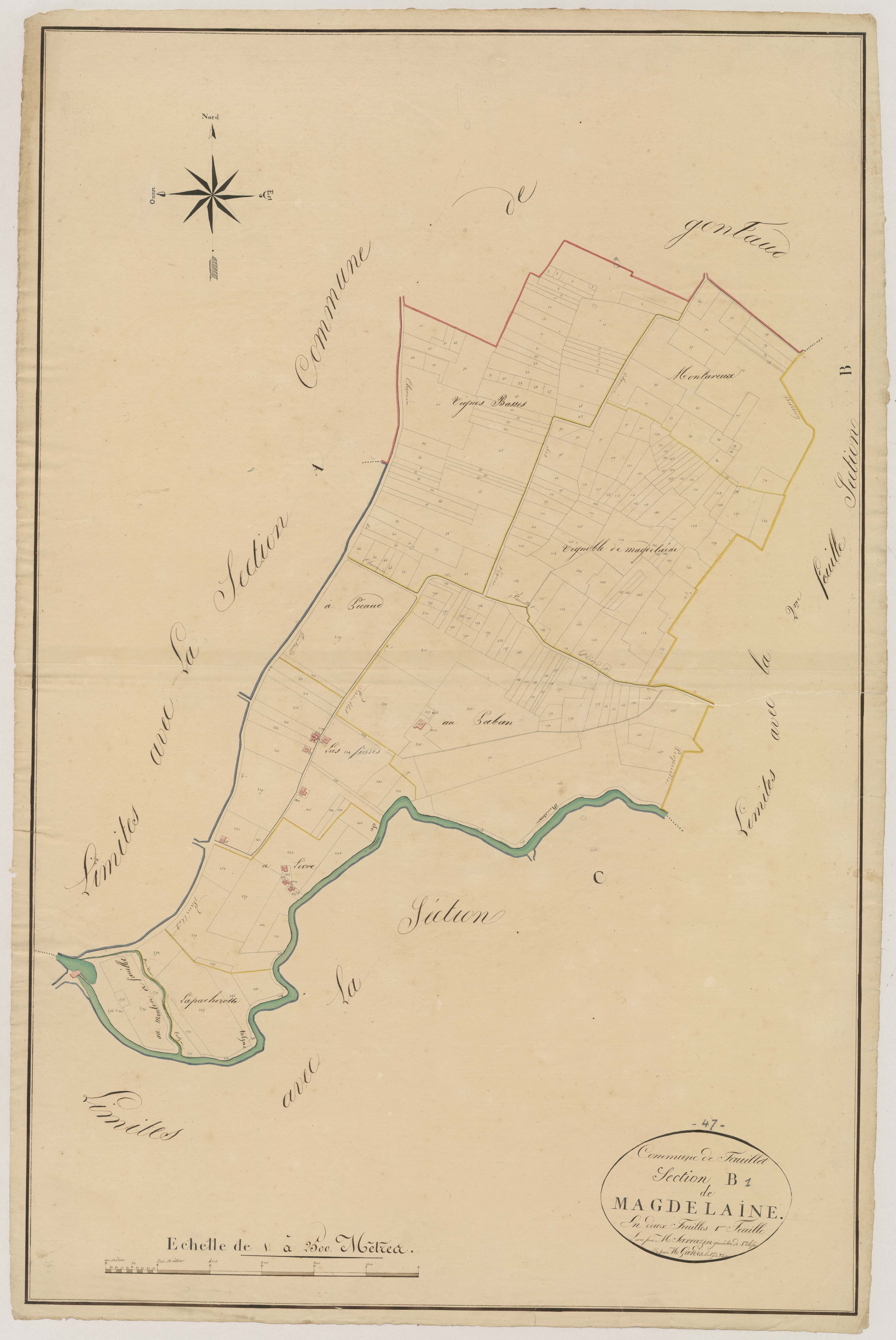 Plan napoléonien, atlas-B1 Magdeleine, Fauillet