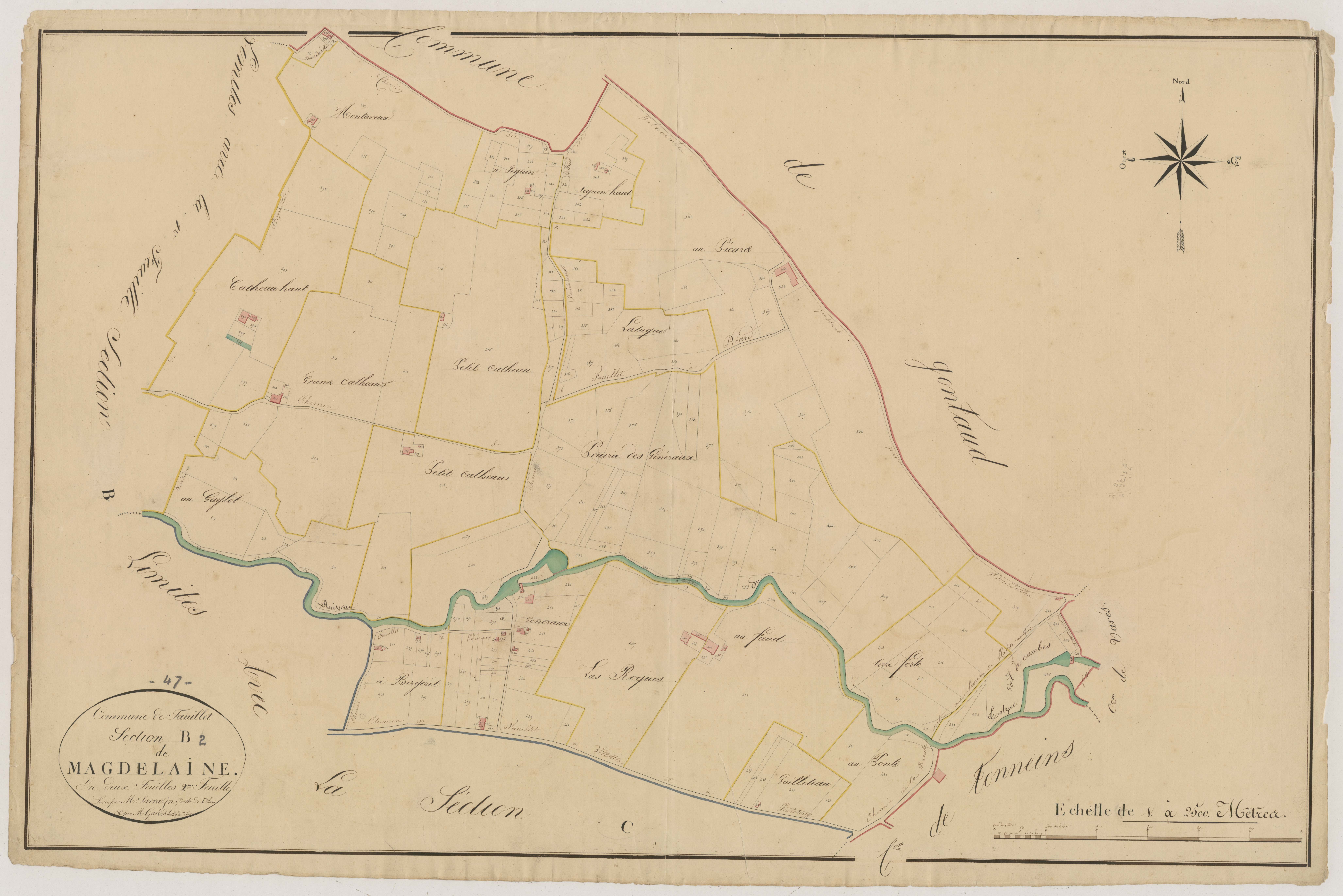 Plan napoléonien, atlas-B2 Magdeleine, Fauillet