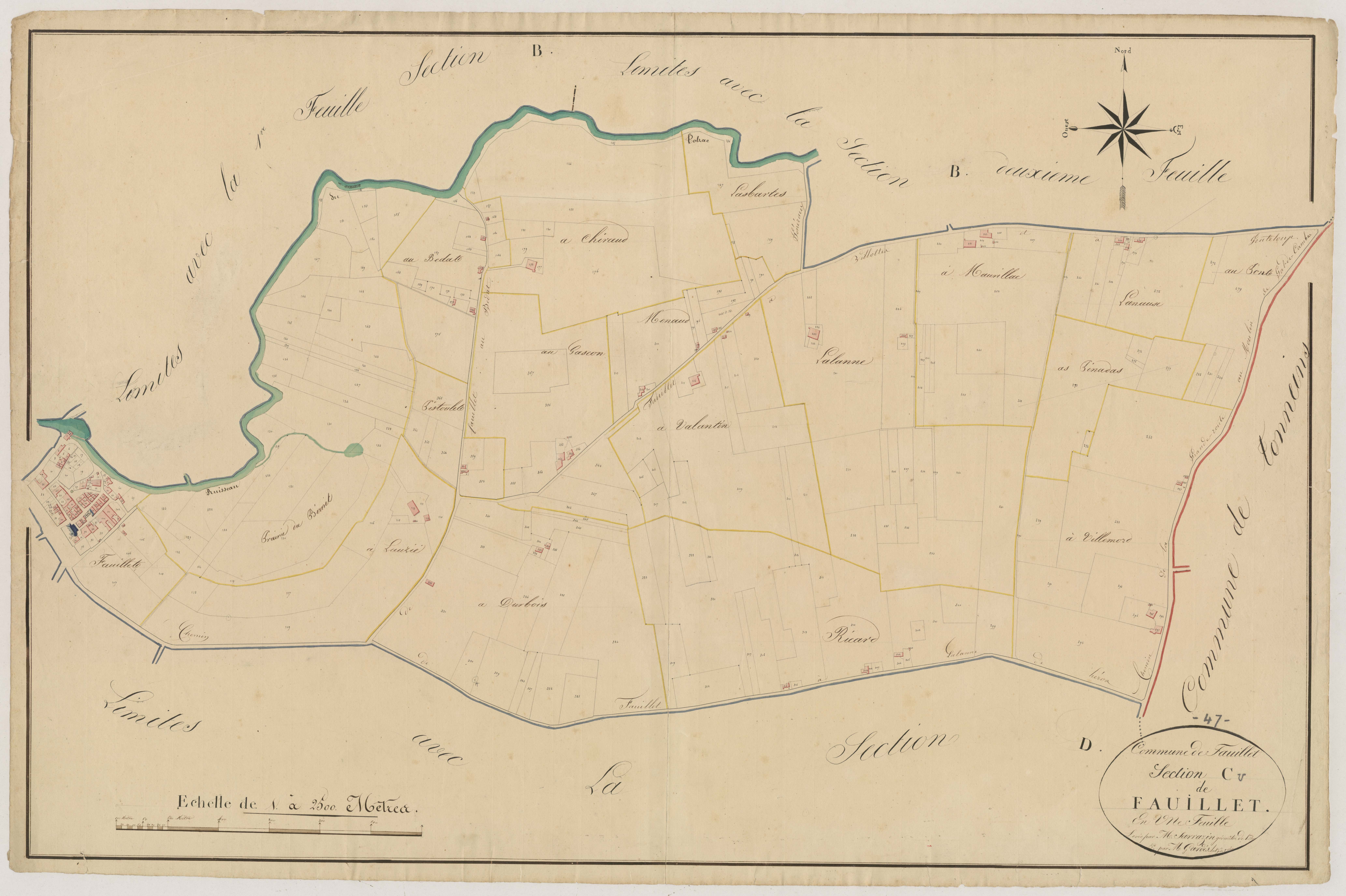 Plan napoléonien, atlas-C Fauillet, Fauillet