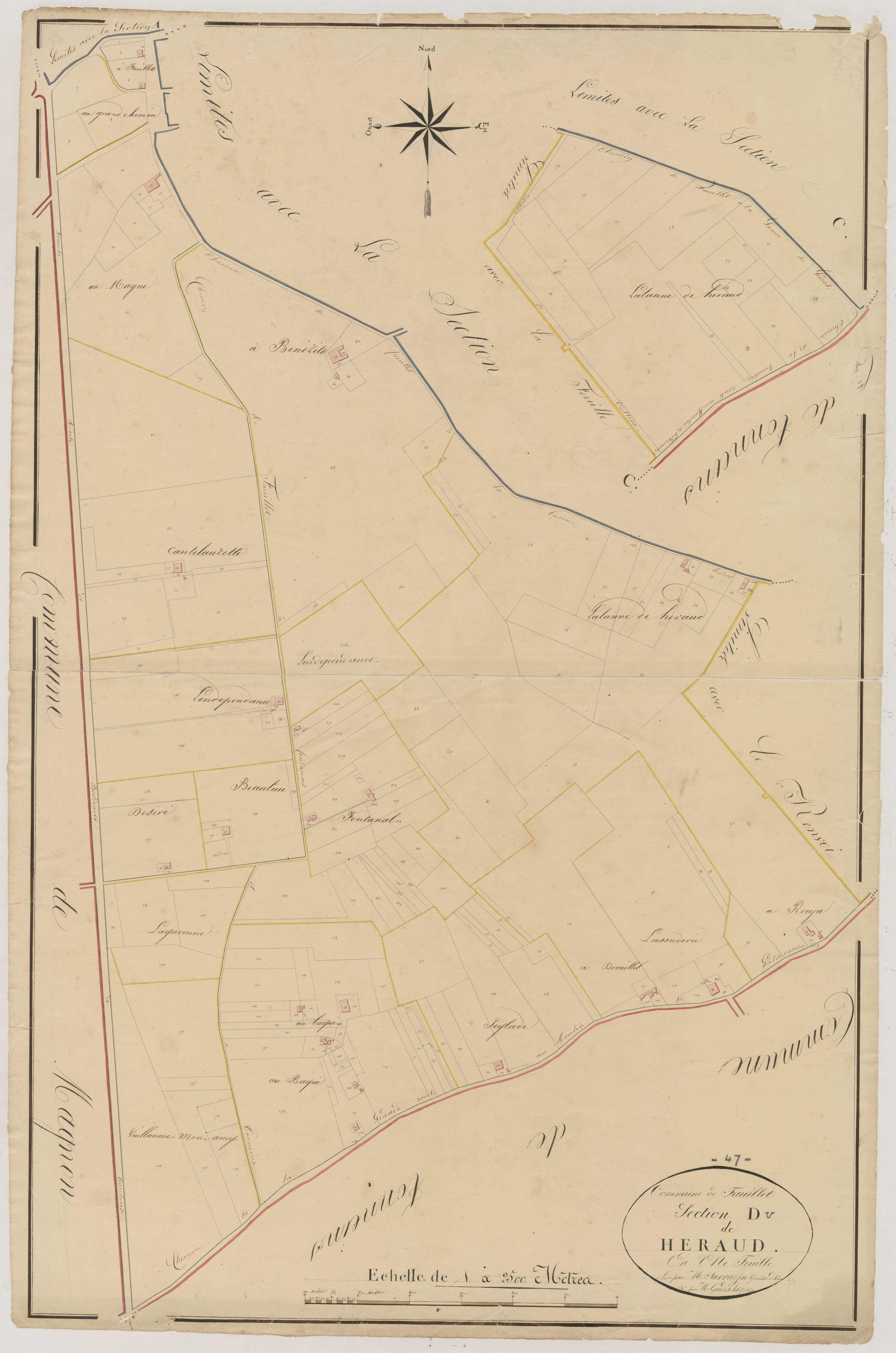 Plan napoléonien, atlas-D Héraud, Fauillet