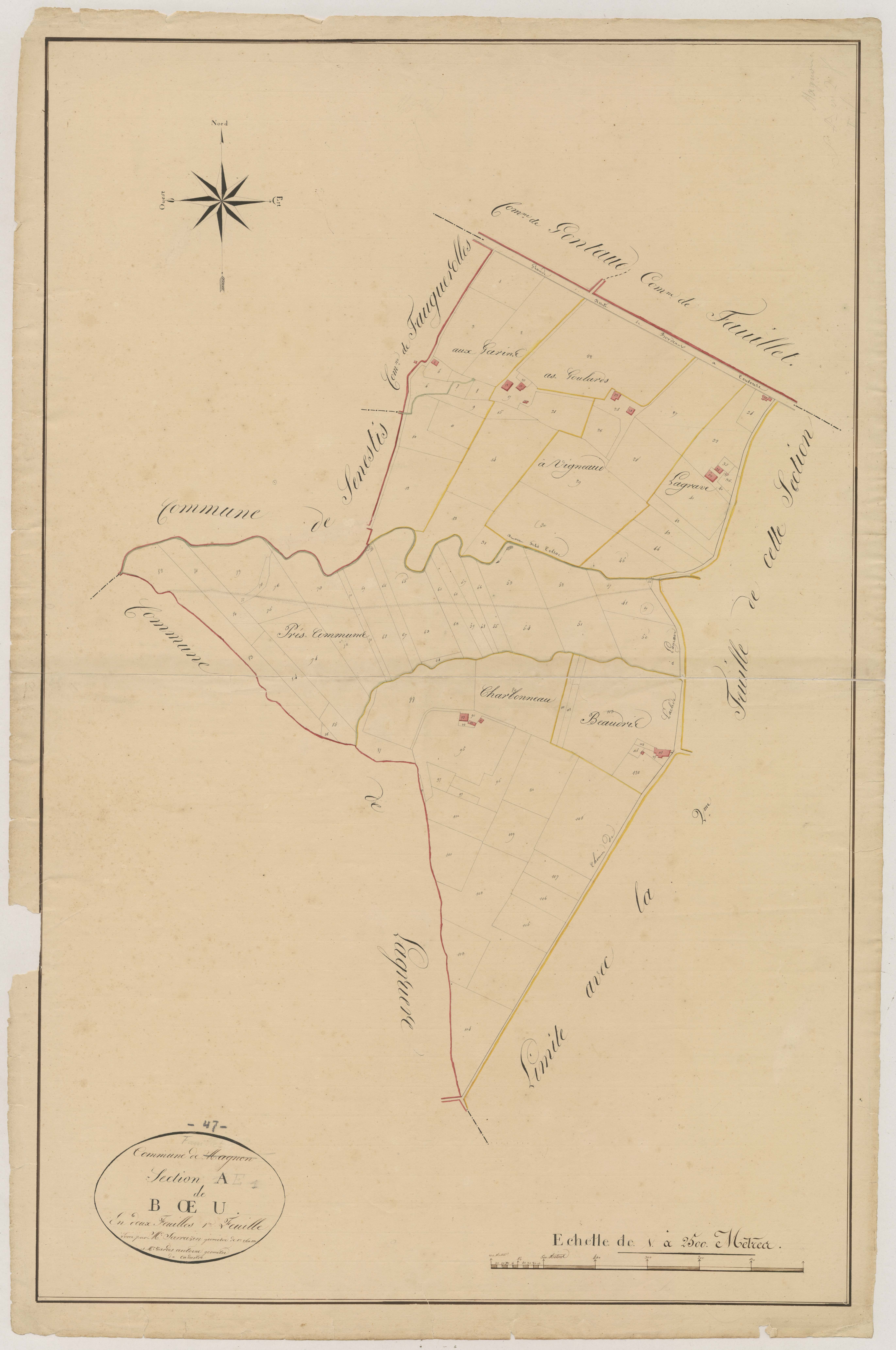 Plan napoléonien, atlas-A1 Boeu, Fauillet