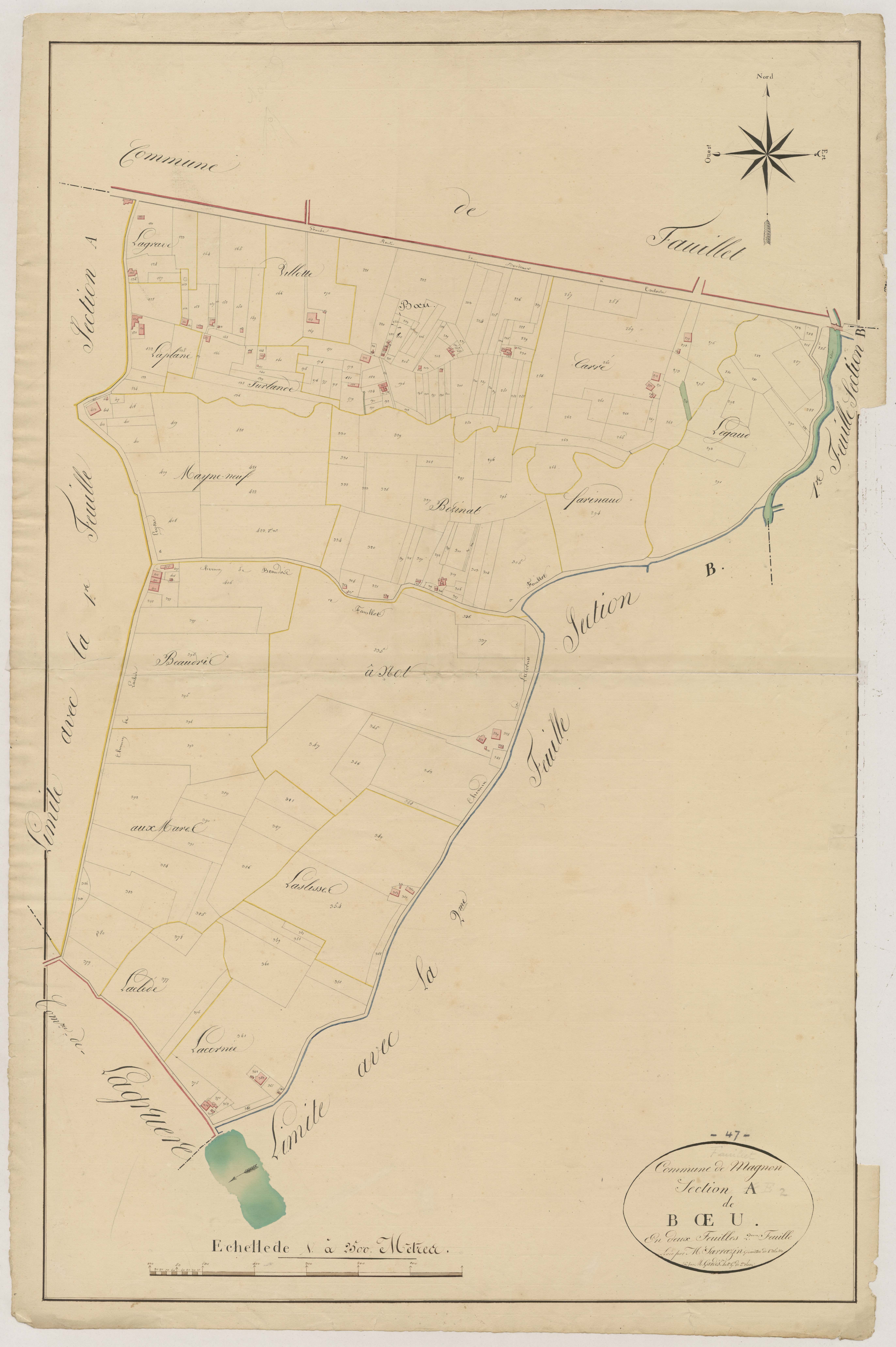 Plan napoléonien, atlas-A2 Boeu, Fauillet