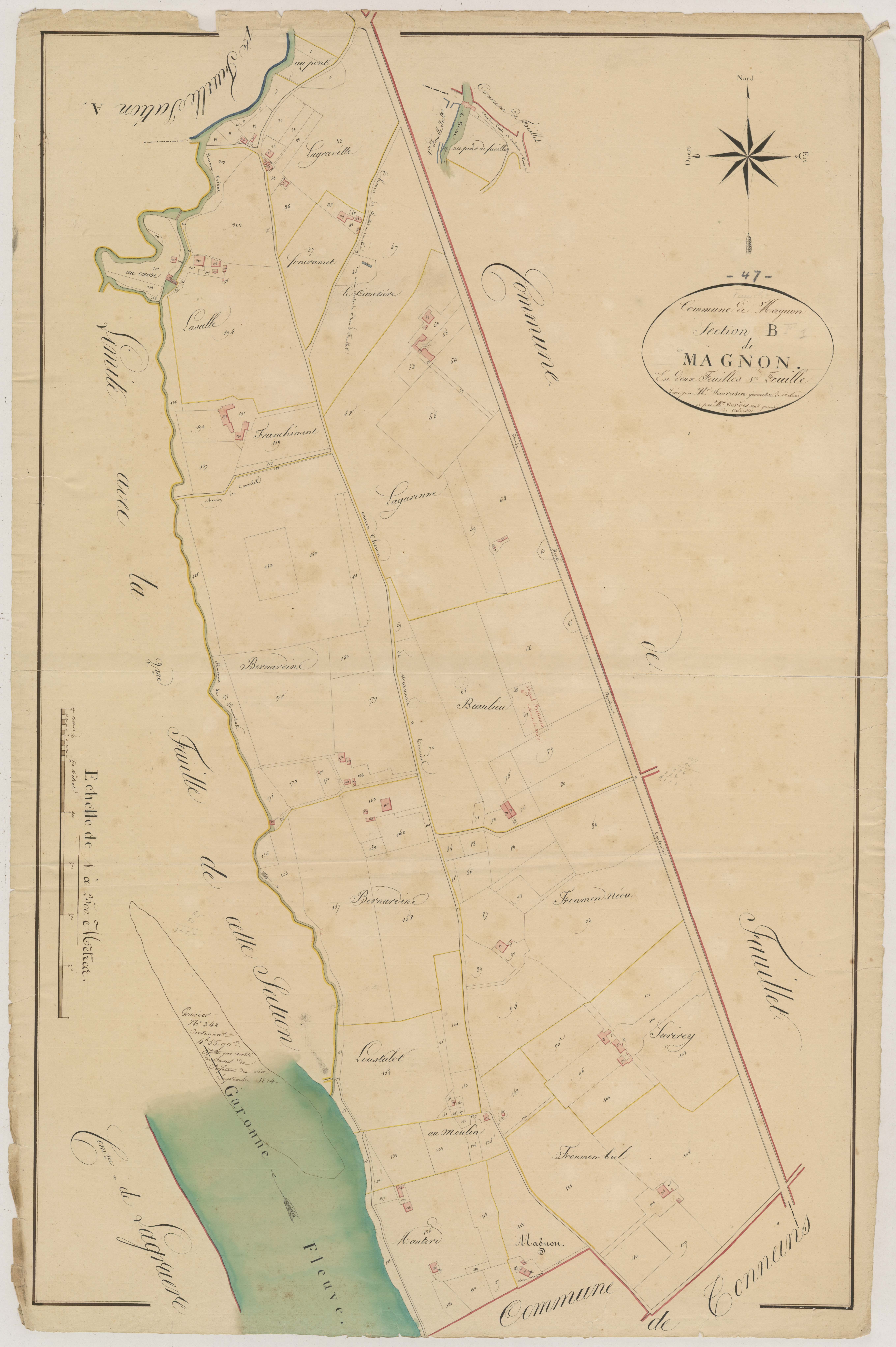 Plan napoléonien, atlas-B1 Magnon, Fauillet