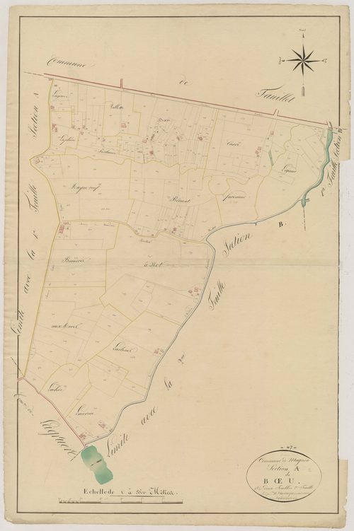 Plan napoléonien, atlas-A2 Boeu, Fauillet