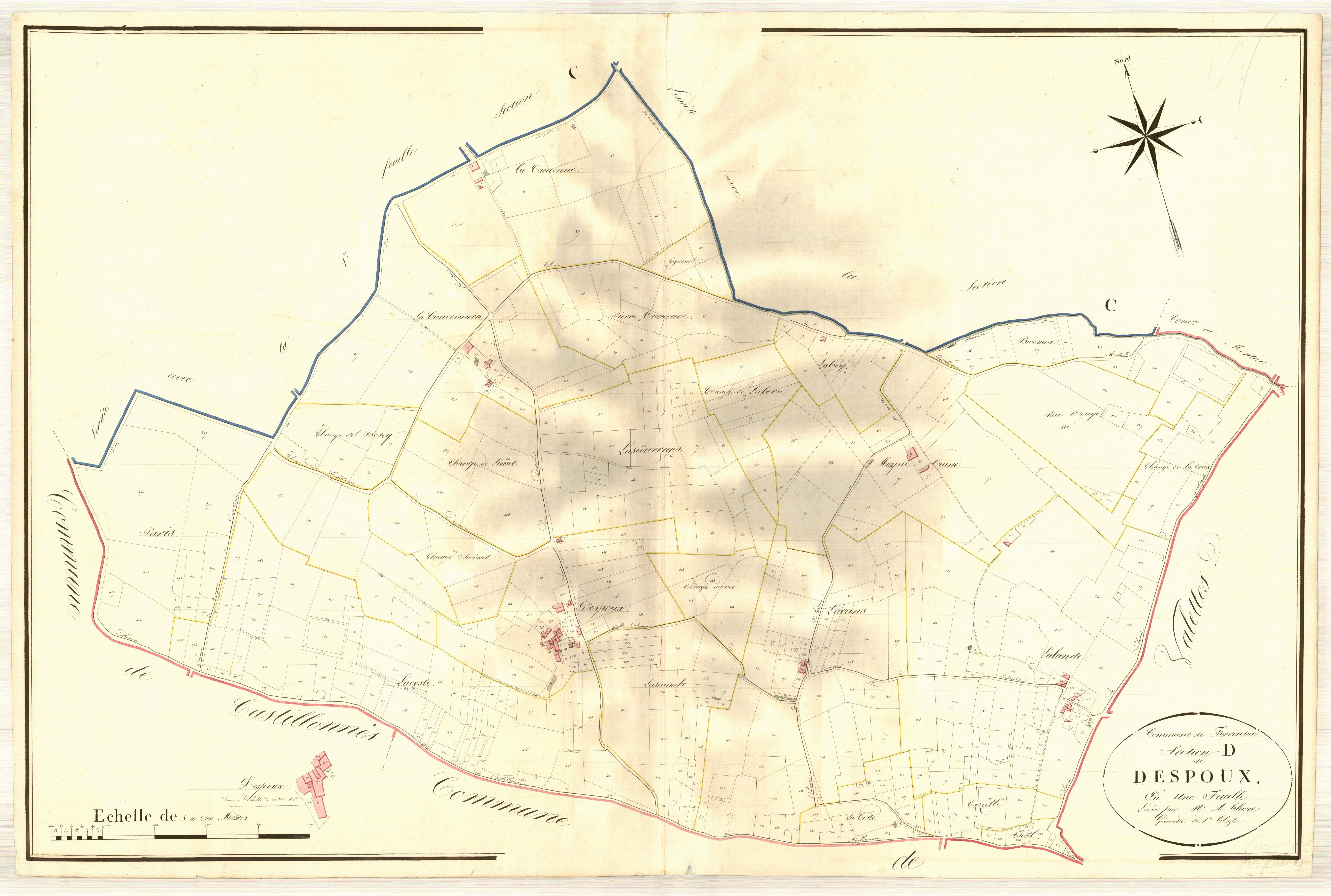 Plan napoléonien, atlas-D Despoux, Ferrensac