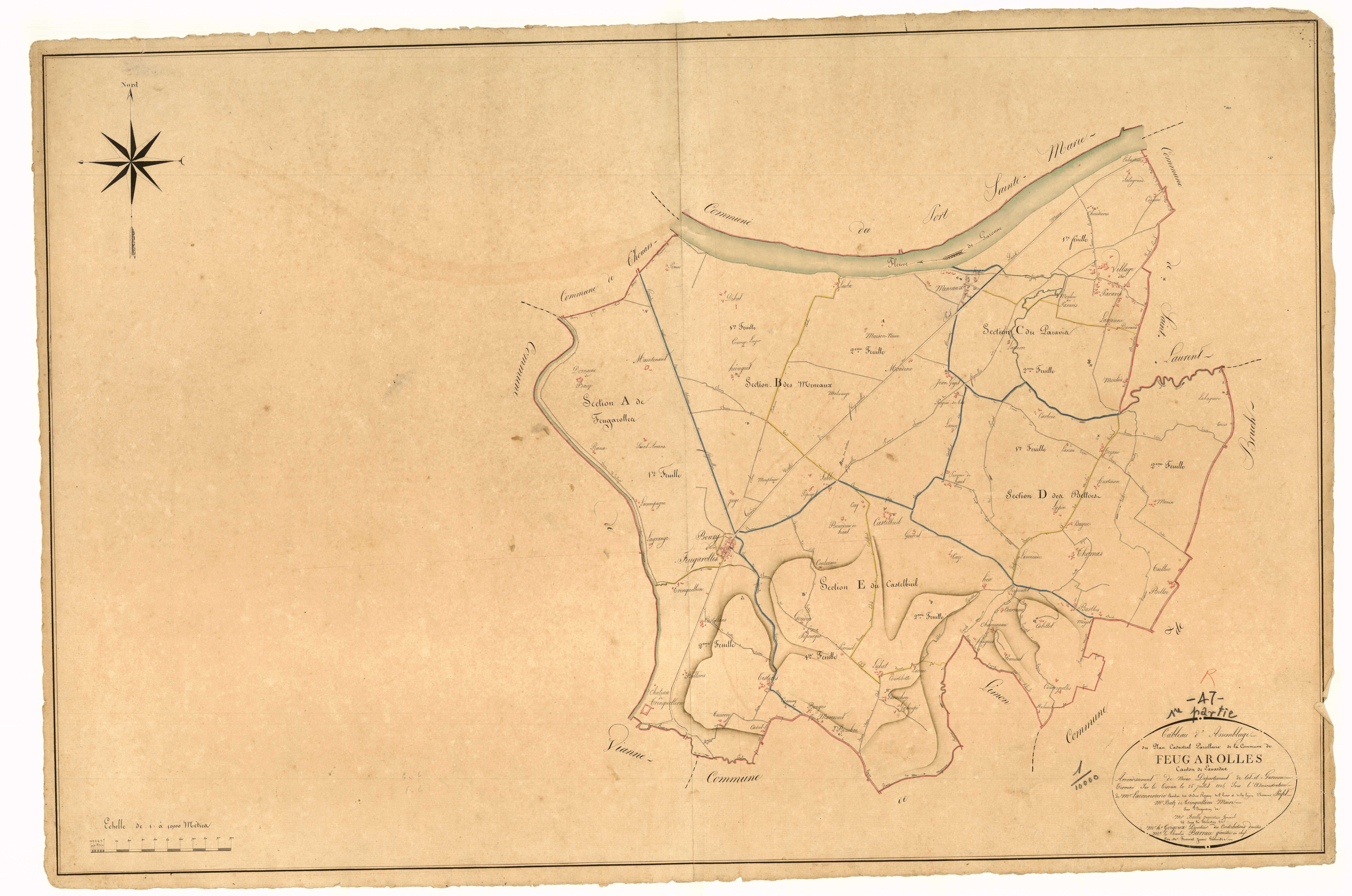 Plan napoléonien, atlas-TA, Feugarolles